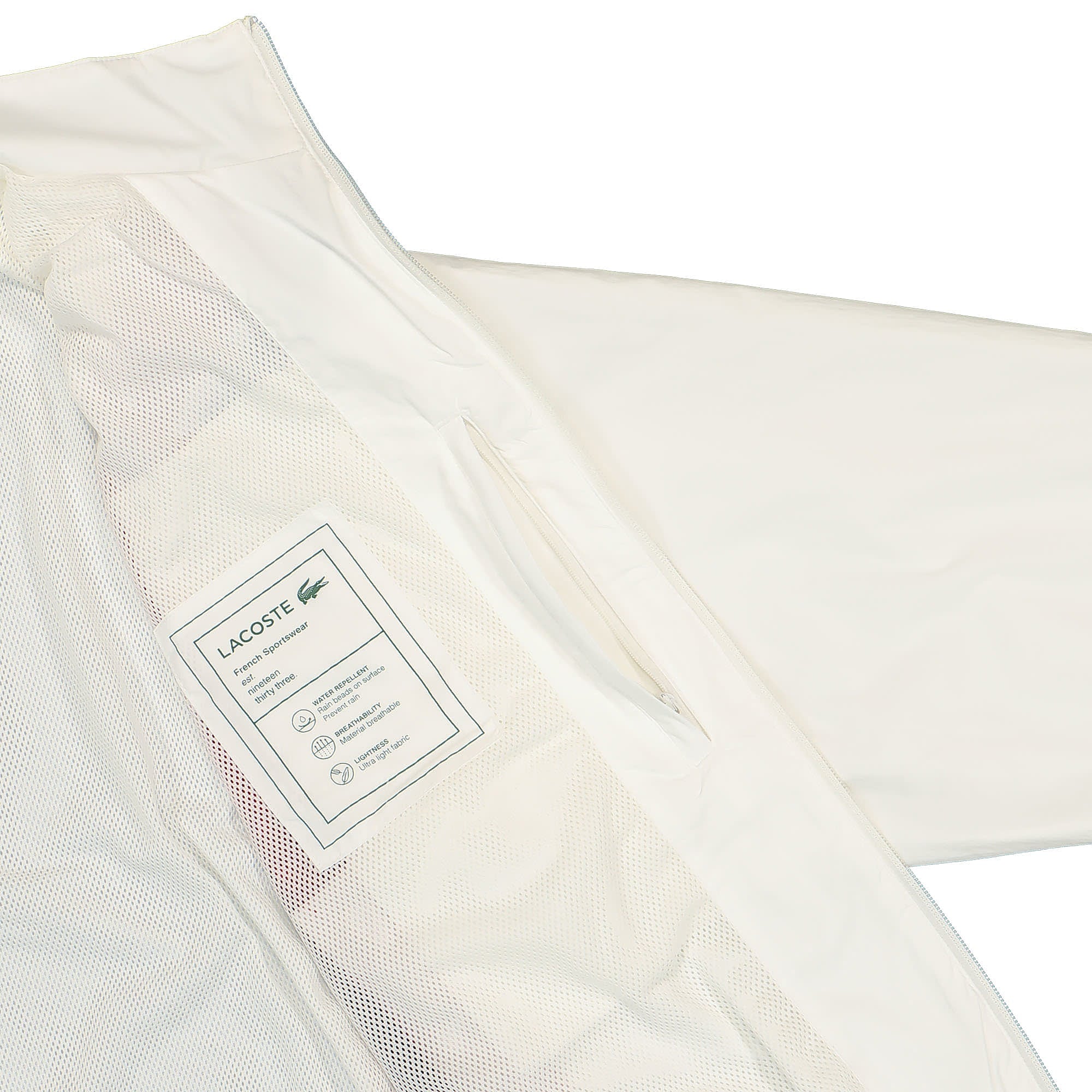 Lacoste Waterproof Blouson White / Bordeaux / Red Track Jackets Detail view 1 | Overkill