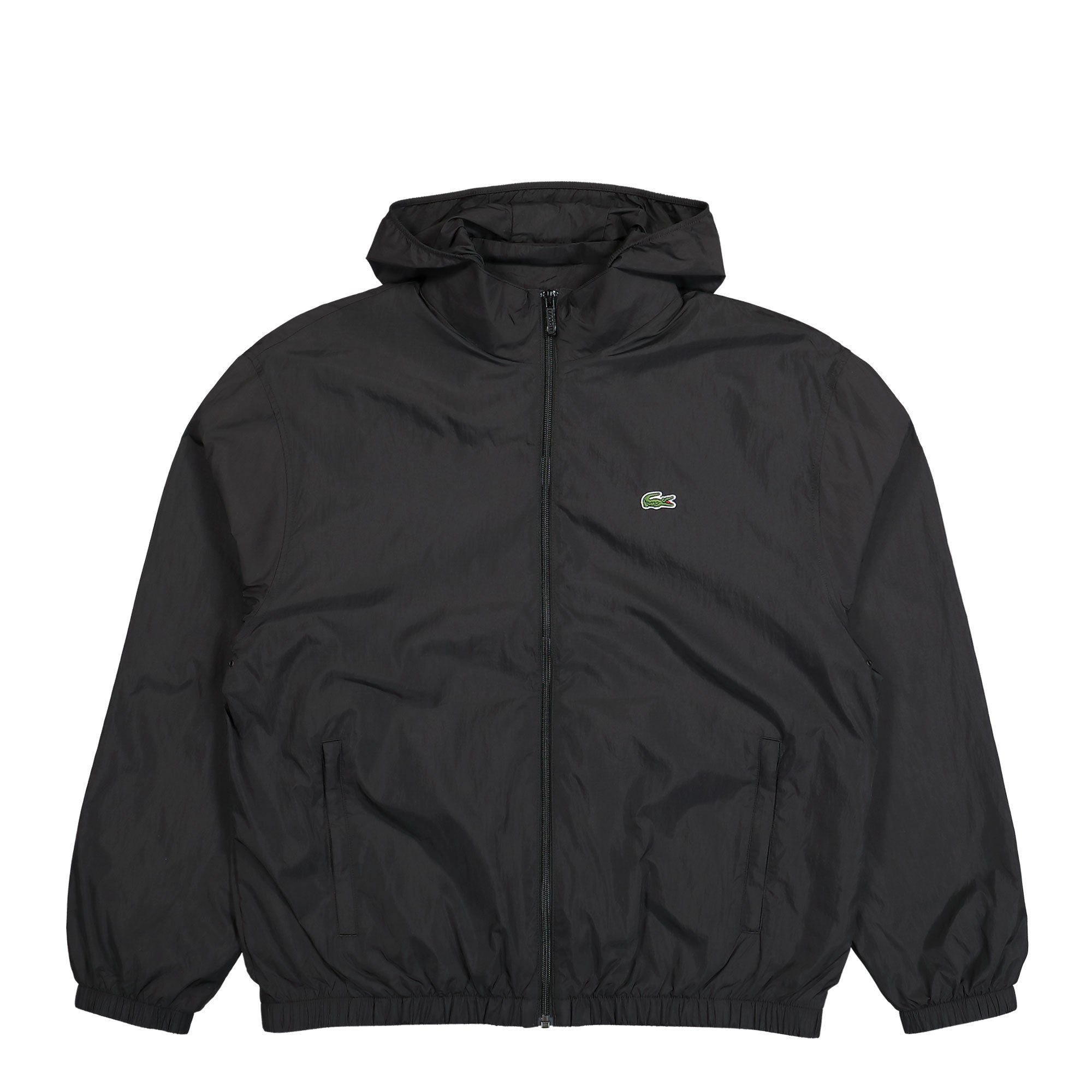 Lacoste Water-Repellent Hooded Track Jacket Black Track Jackets BH8901-00 031 | Overkill