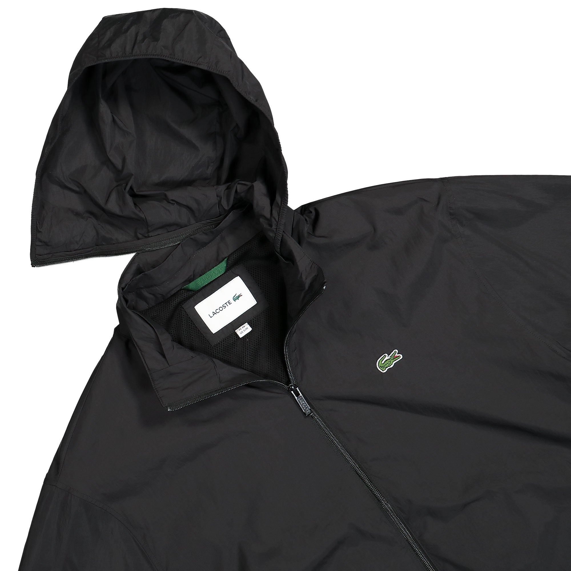 Lacoste Water-Repellent Hooded Track Jacket Black Track Jackets Detailfoto | Overkill