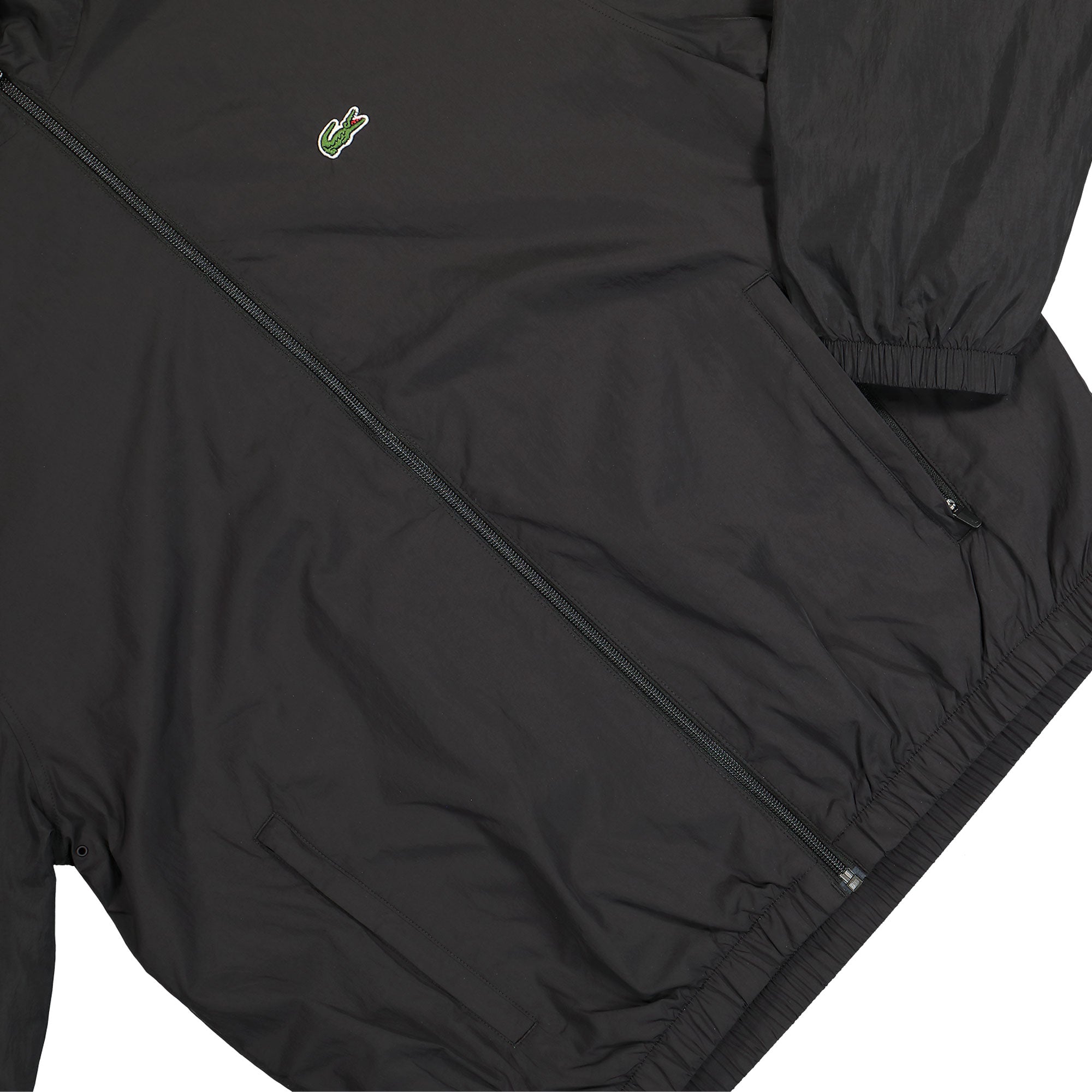 Lacoste Water-Repellent Hooded Track Jacket Black Track Jackets Detail view 1 | Overkill