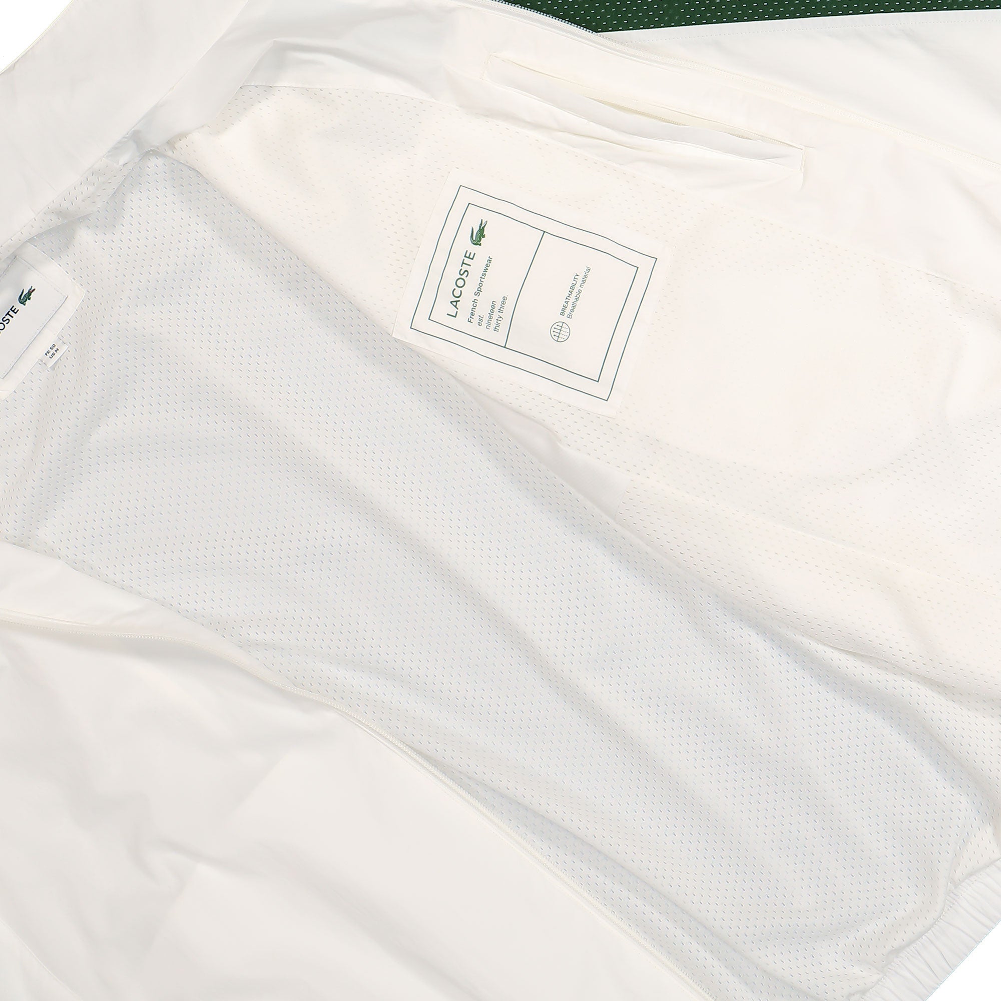 Lacoste Colourblock Track Jacket White / Green Track Jackets Detail view 2 | Overkill