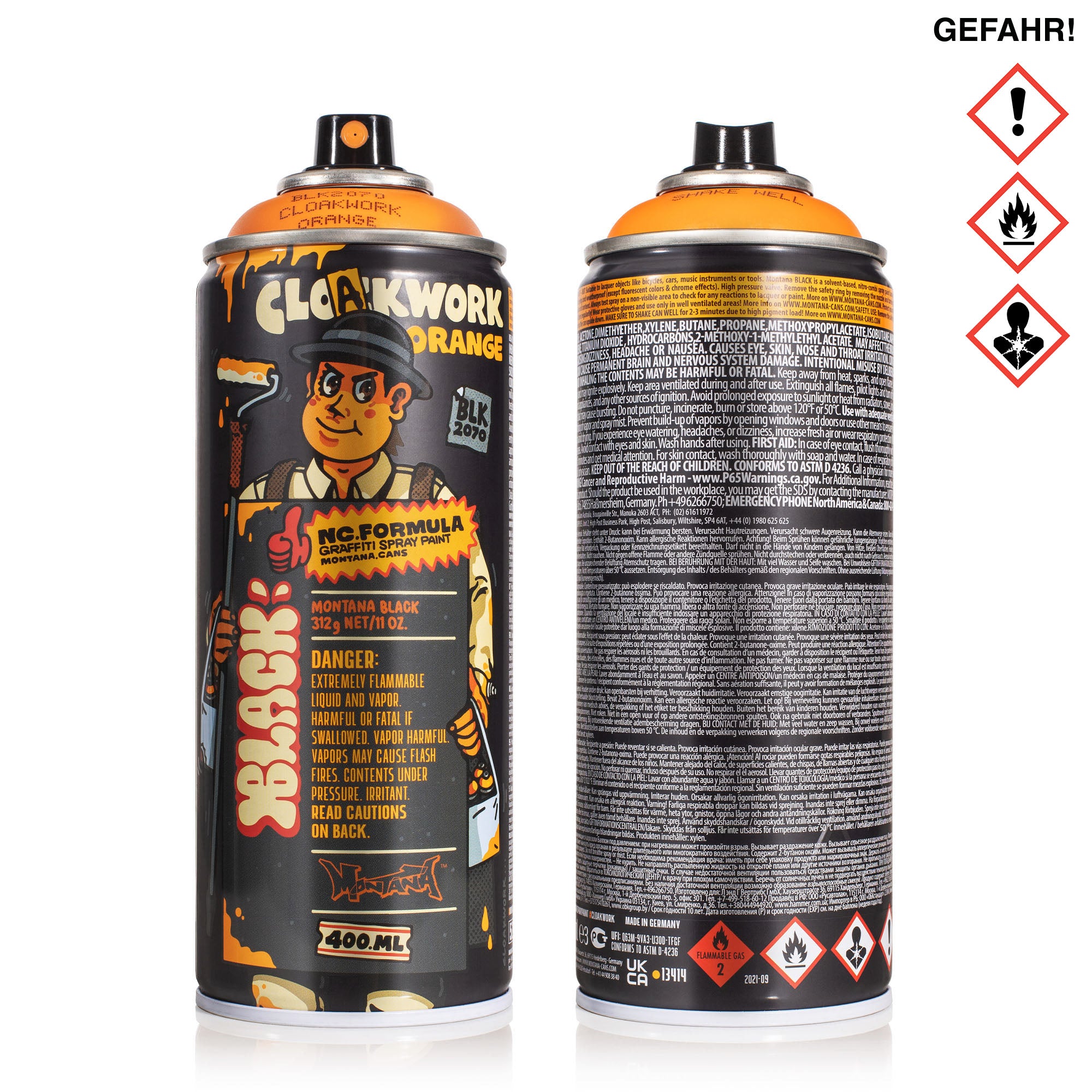 Montana Black NC 400 ml Ltd. Artist Edition #22 - Cloakwork Cans BLK-AE-22 | Overkill