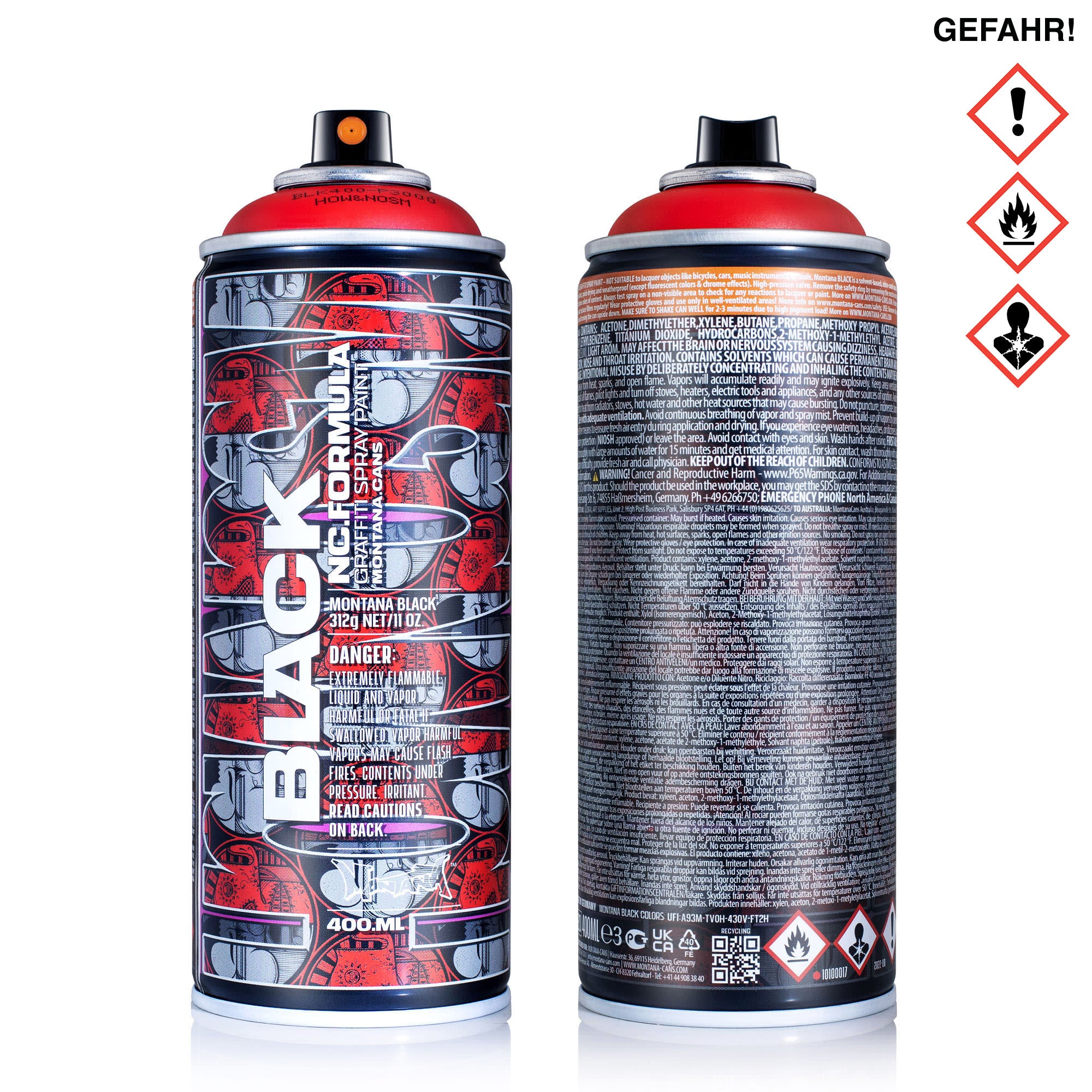 Montana Black NC 400 ml Ltd. Artist Edition #24 - How & Nosm Cans BLK-AE-24 | Overkill