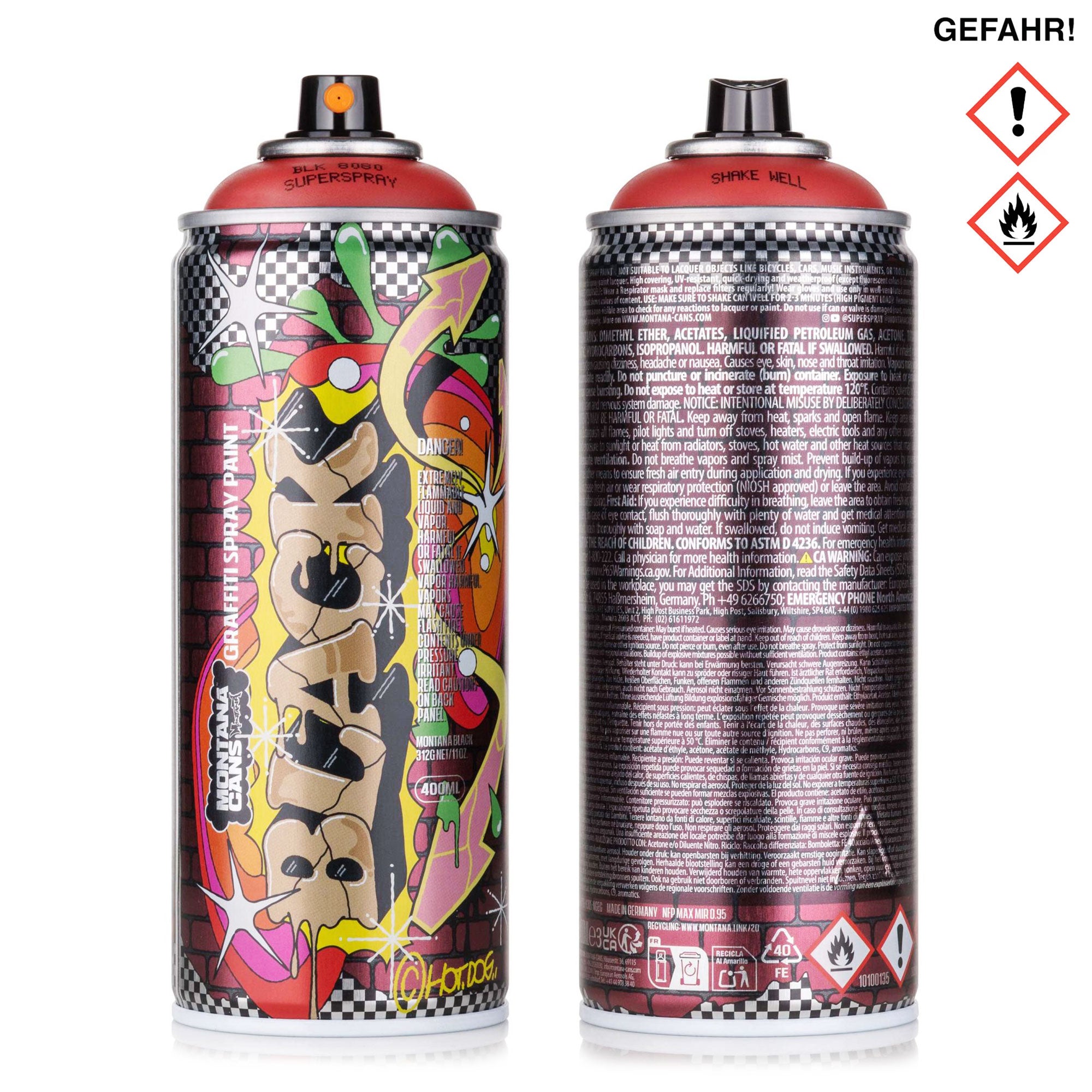 Montana Black NC 400 ml Ltd. Artist Edition #30 - HOTDOG BLK8080 Rust Spraycan BLK-AE-30 | Overkill