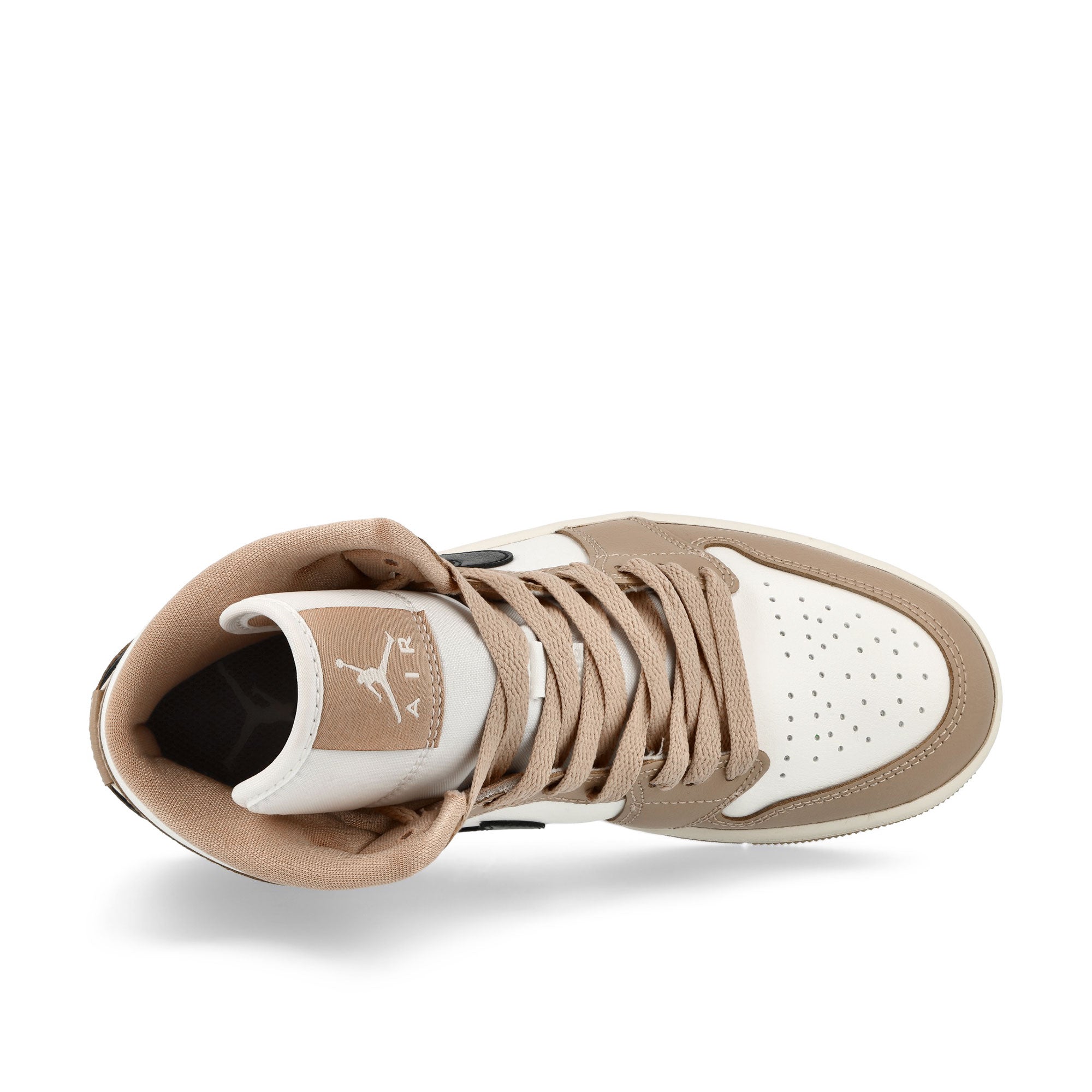 Jordan Wmns Air Jordan 1 Mid Sail-Black - Desert Sneakers Detailfoto | Overkill