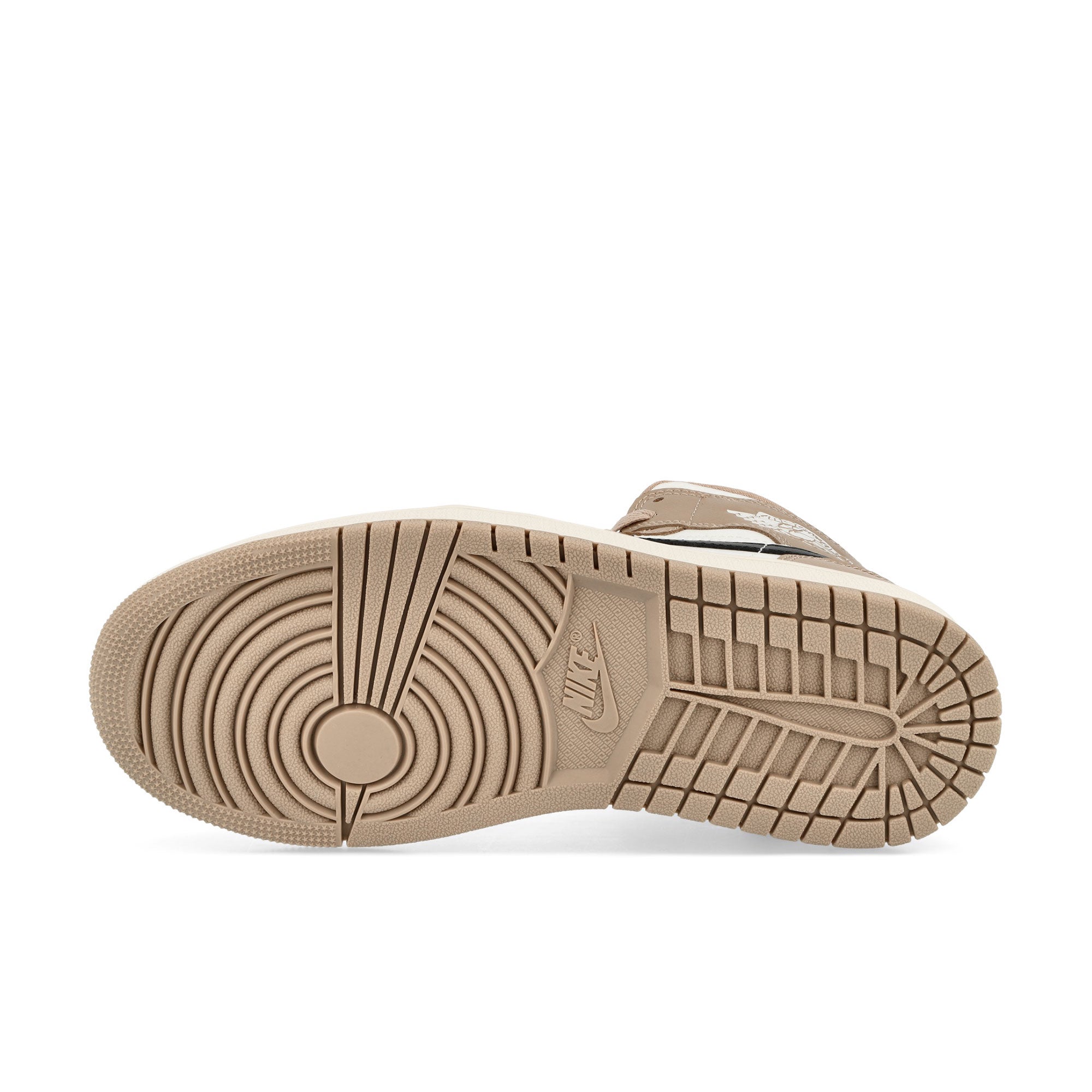 Jordan Wmns Air Jordan 1 Mid Sail-Black - Desert Sneakers Detail View 1 | Overkill