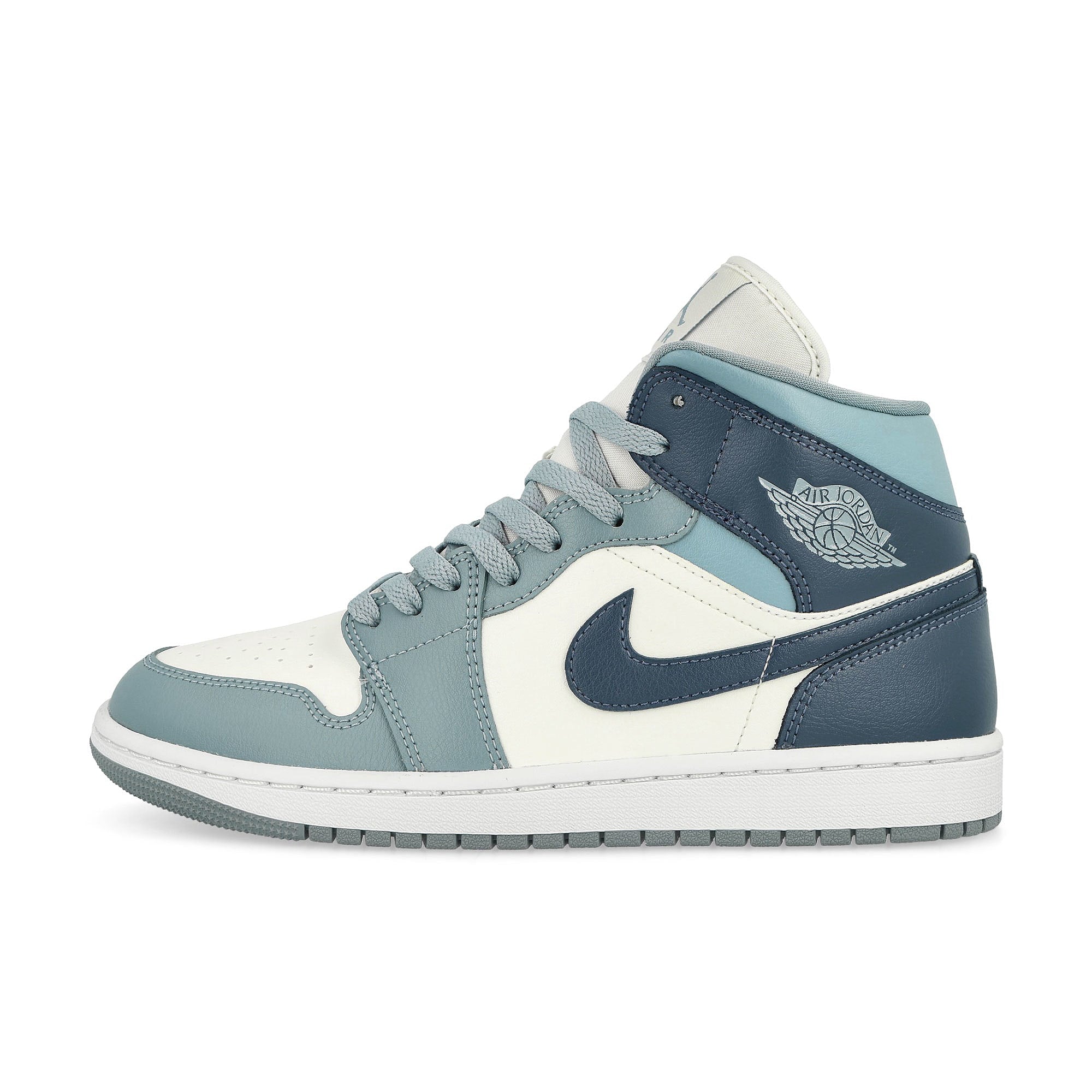 Jordan Wmns Air Jordan 1 Mid Sail / Diffused Blue - Blue Grey-White Mid Top Sneakers BQ6472 140 | Overkill