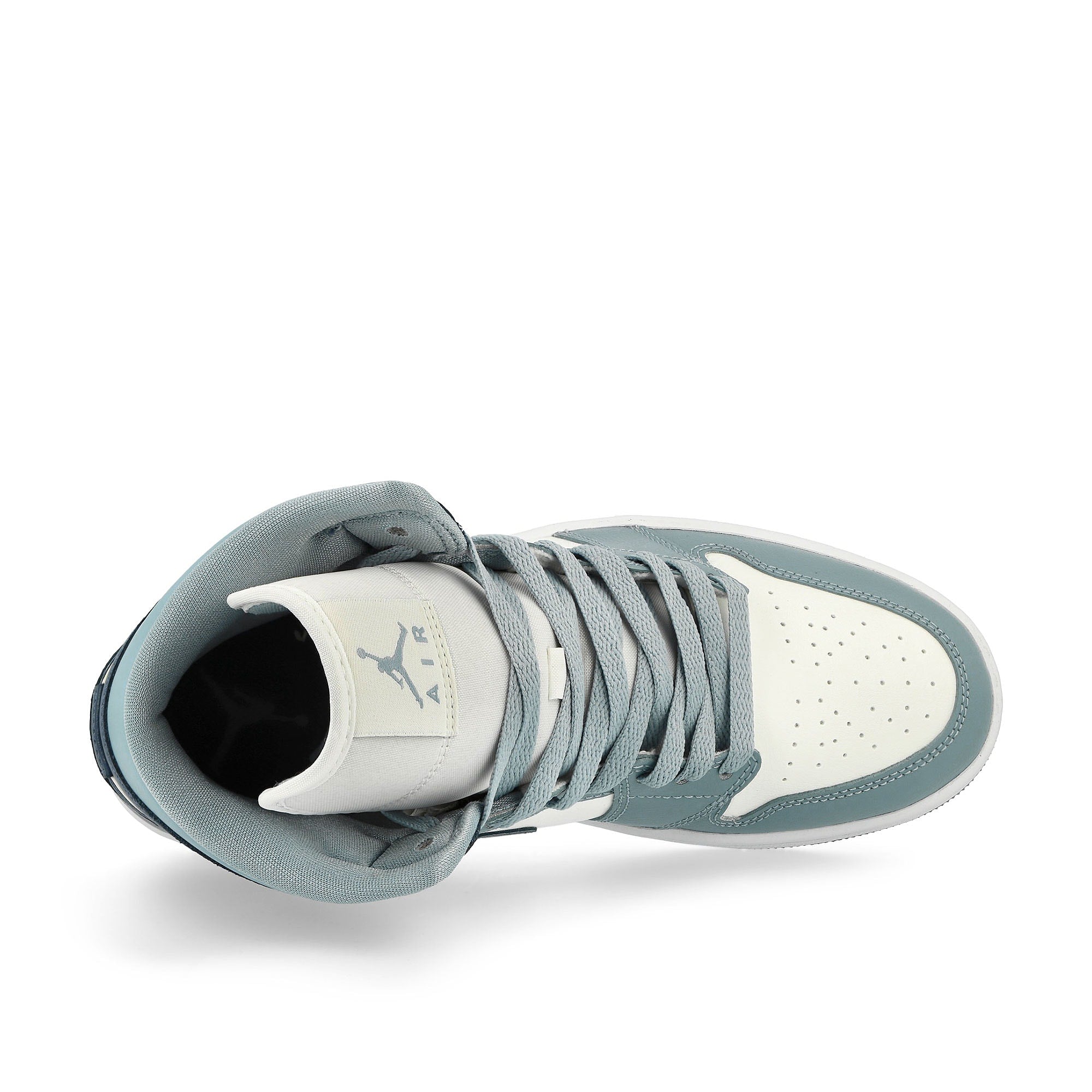 Jordan Wmns Air Jordan 1 Mid Sail / Diffused Blue - Blue Grey-White Mid Top Sneakers Detailfoto | Overkill