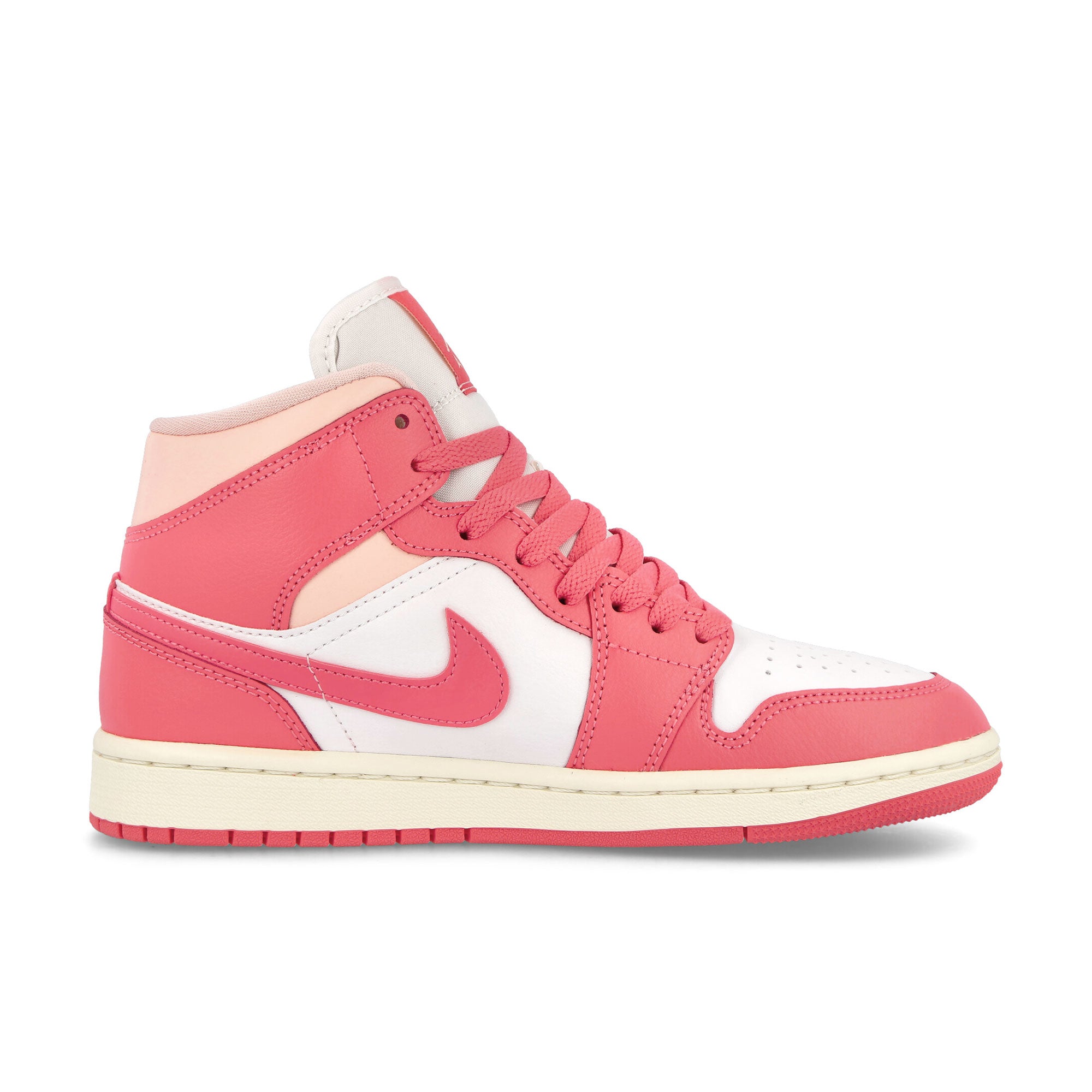 Jordan Wmns Air Jordan 1 Mid White / Sea Coral - Atmosphere - Sail Sneakers Silhouette | Overkill