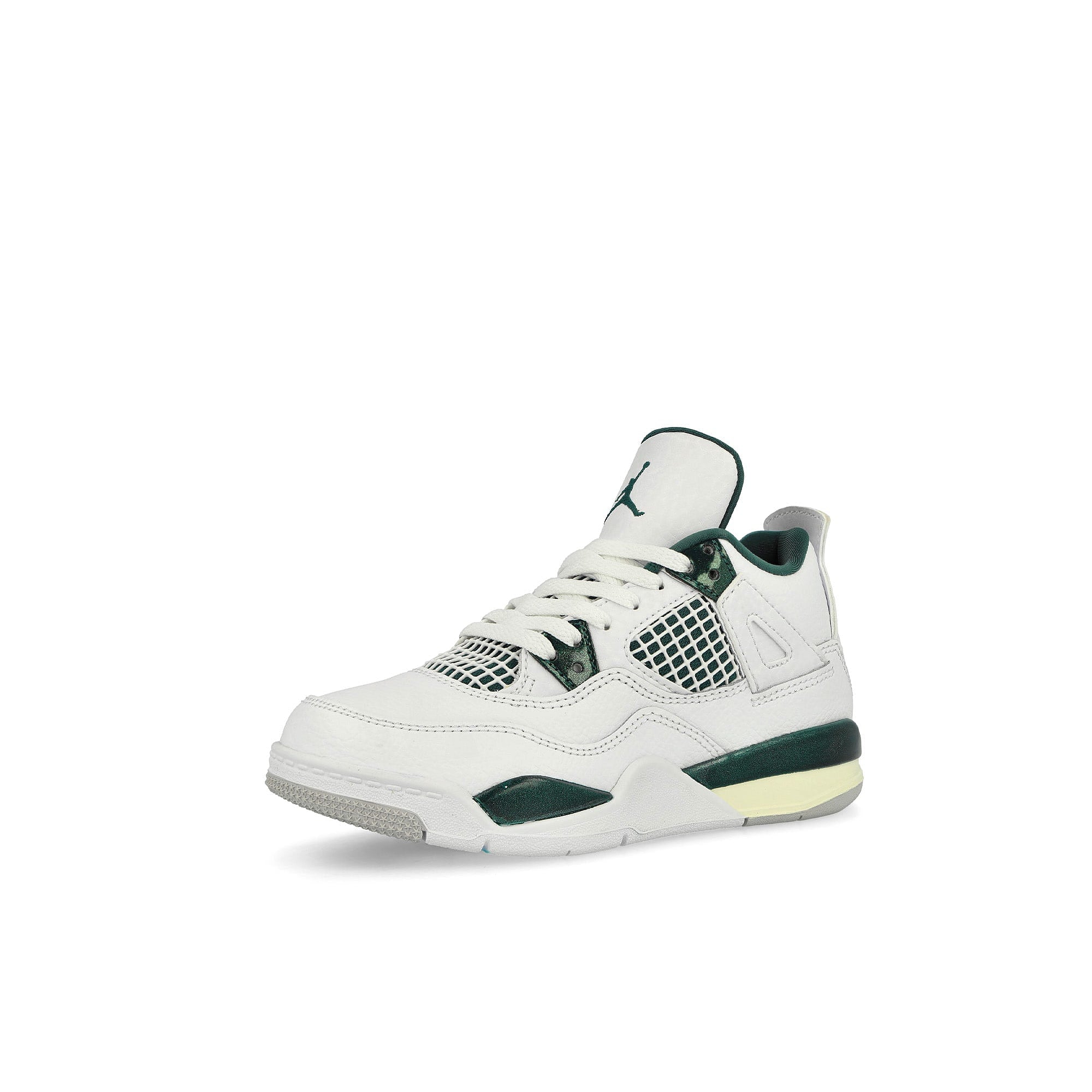 Jordan Jordan 4 Retro PS White / Oxidized Green - White - Neutral Grey High Top Sneakers Close Up | Overkill