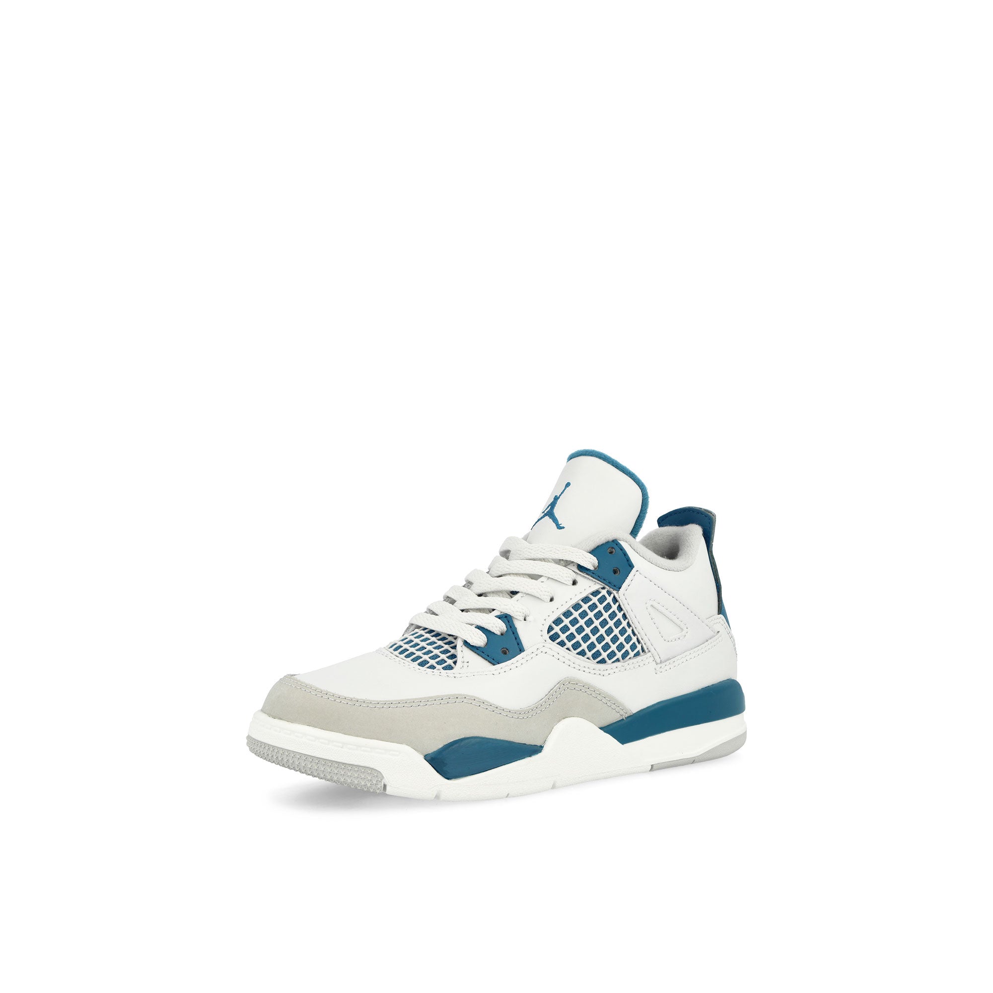 Jordan Jordan 4 Retro PS Off White / Military Blue - Neutral Grey Mid Top Sneakers Close Up | Overkill