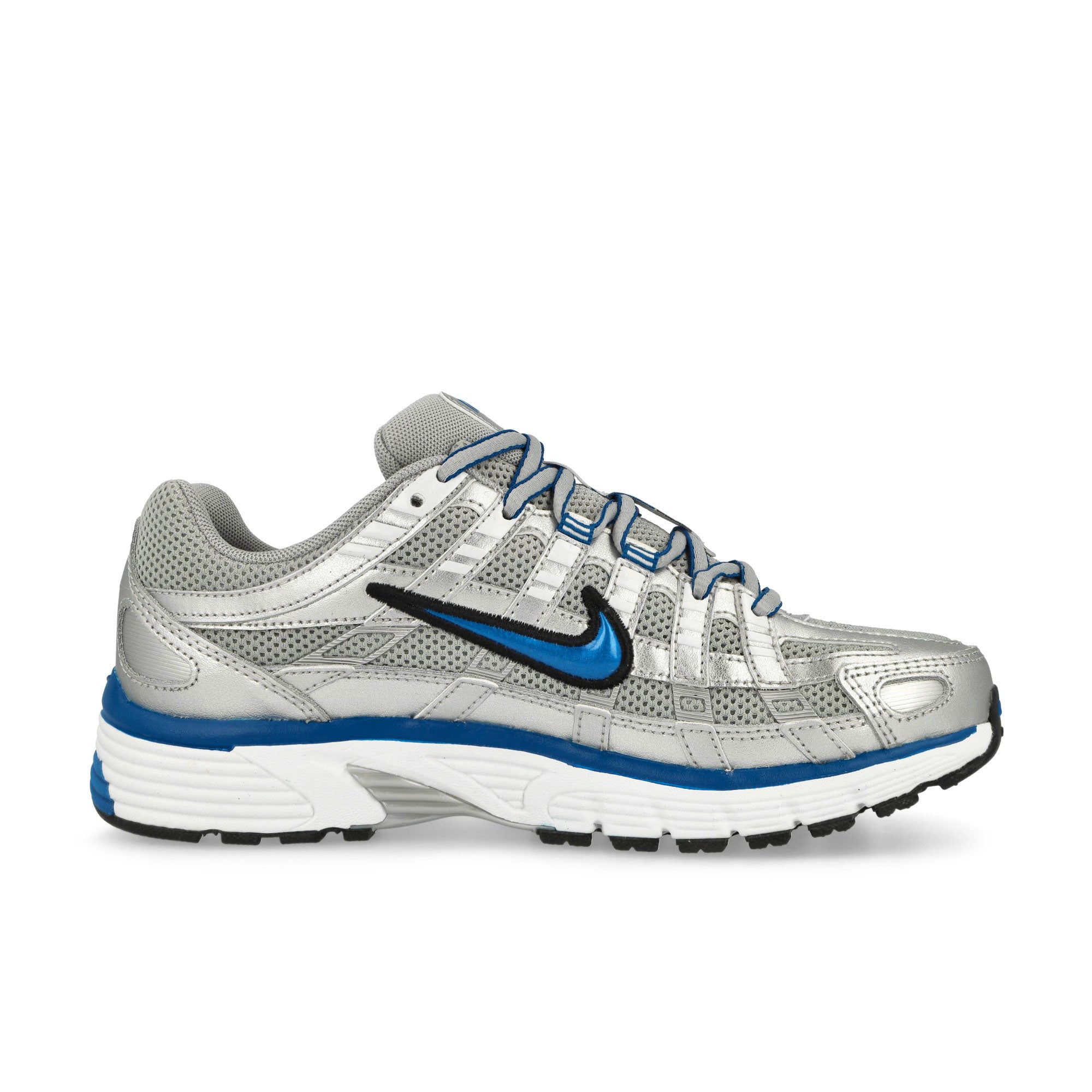 Nike W P-6000 Metallic Silver / Team Royal - White - Black Low Top Sneakers Silhouette | Overkill