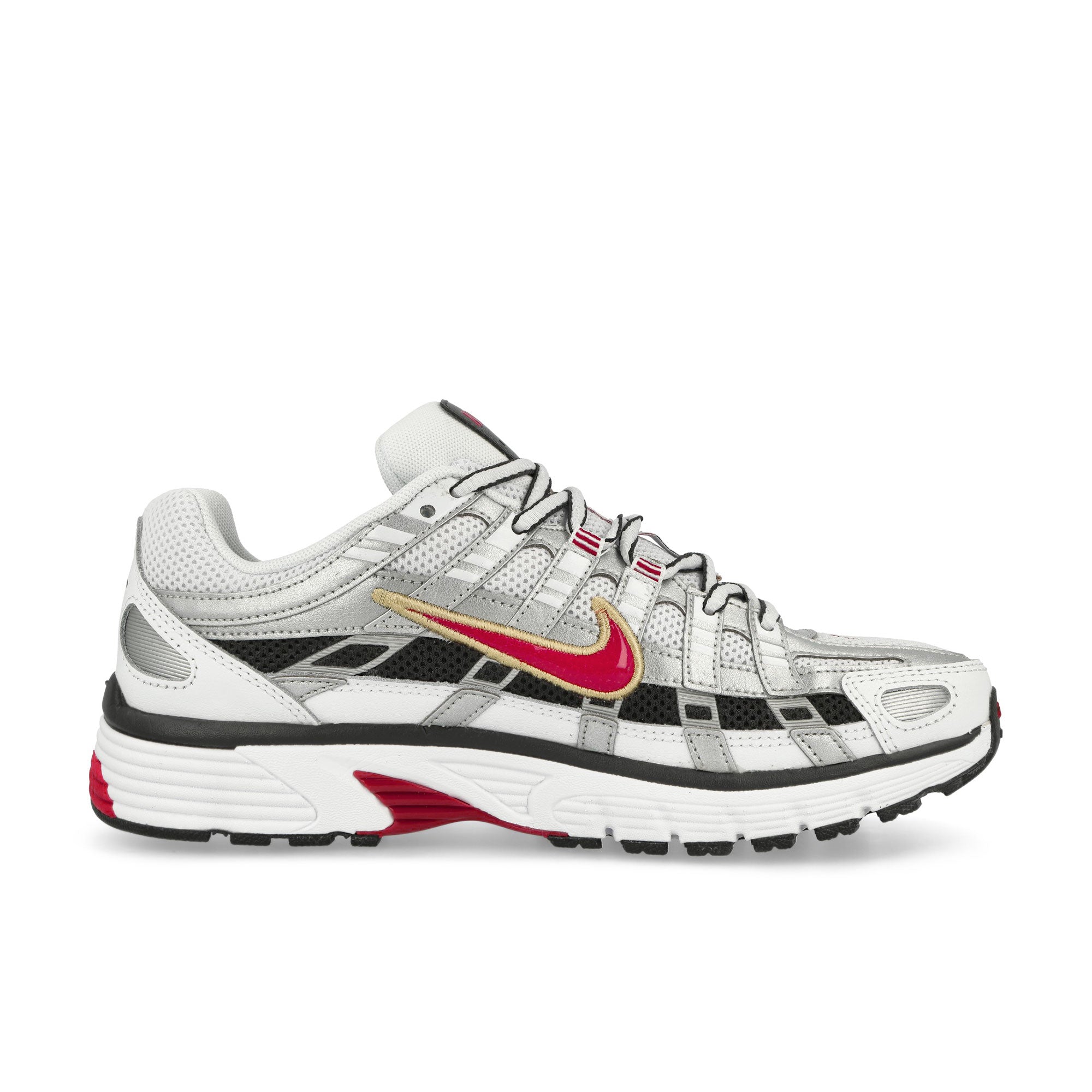 Nike Wmns P-6000 White / Varsity Red - Metallic Platinum Low Top Sneakers Silhouette | Overkill