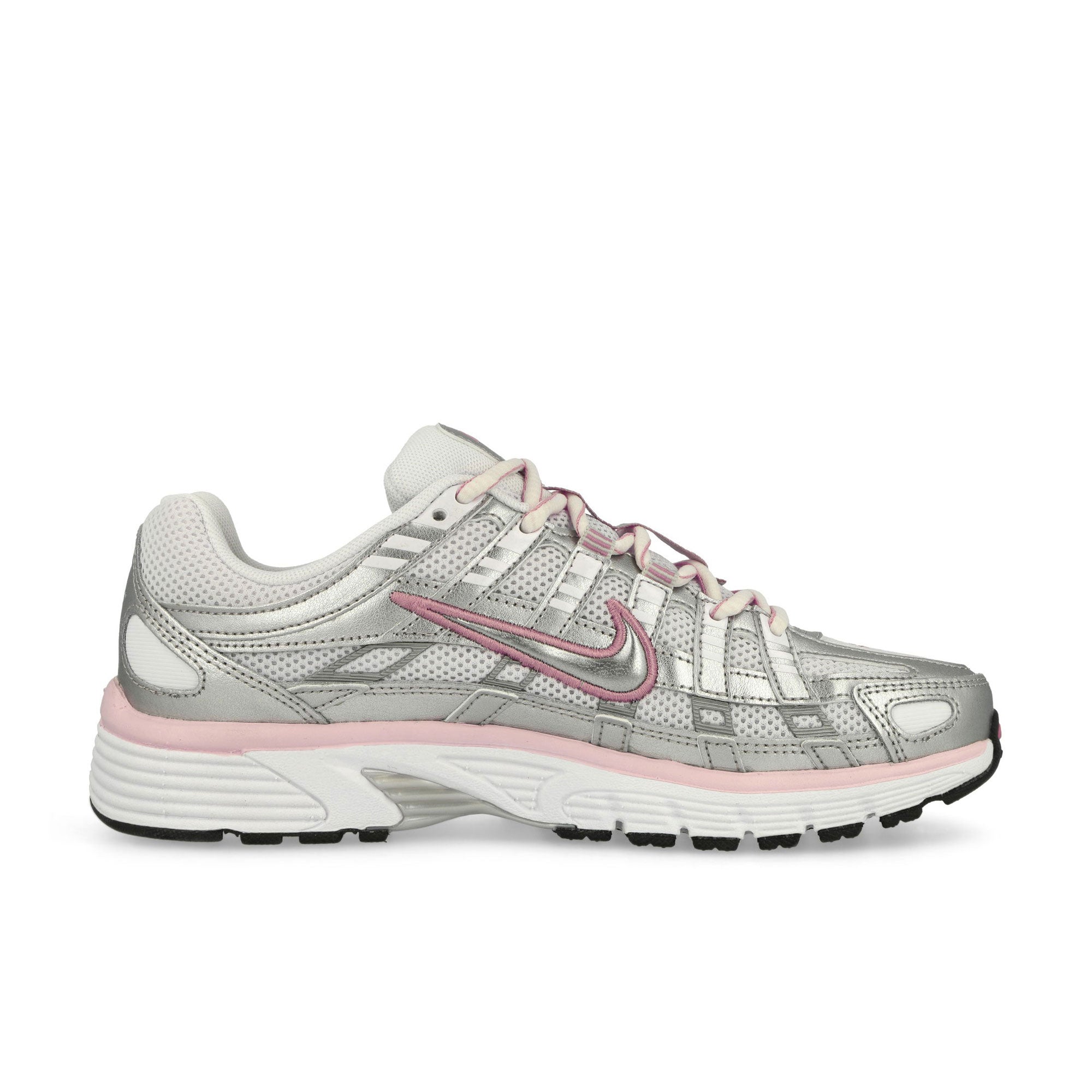 Nike W P-6000 White / Metallic Silver - Elemental Pink Low Top Sneaker BV1021 108 Silhouette | Overkill