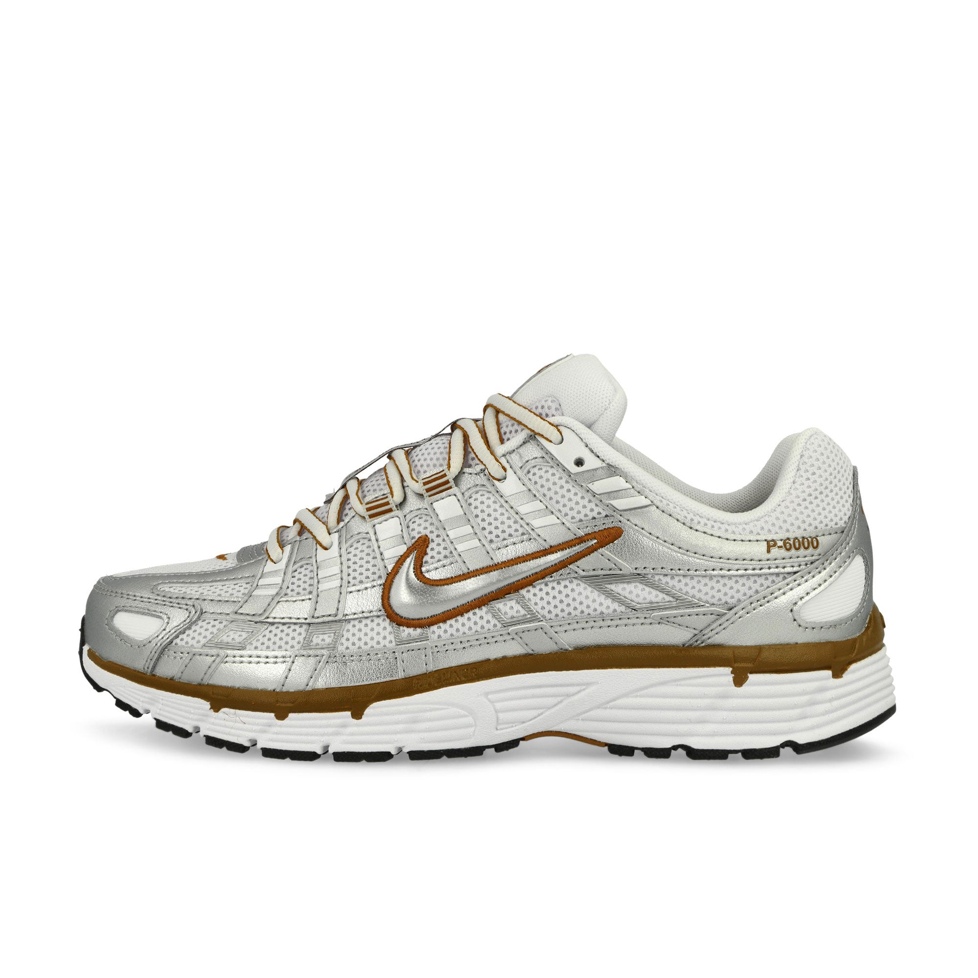 Nike W P-6000 White / Metallic Silver - Light British Tan Low Top Sneakers BV1021 109 | Overkill