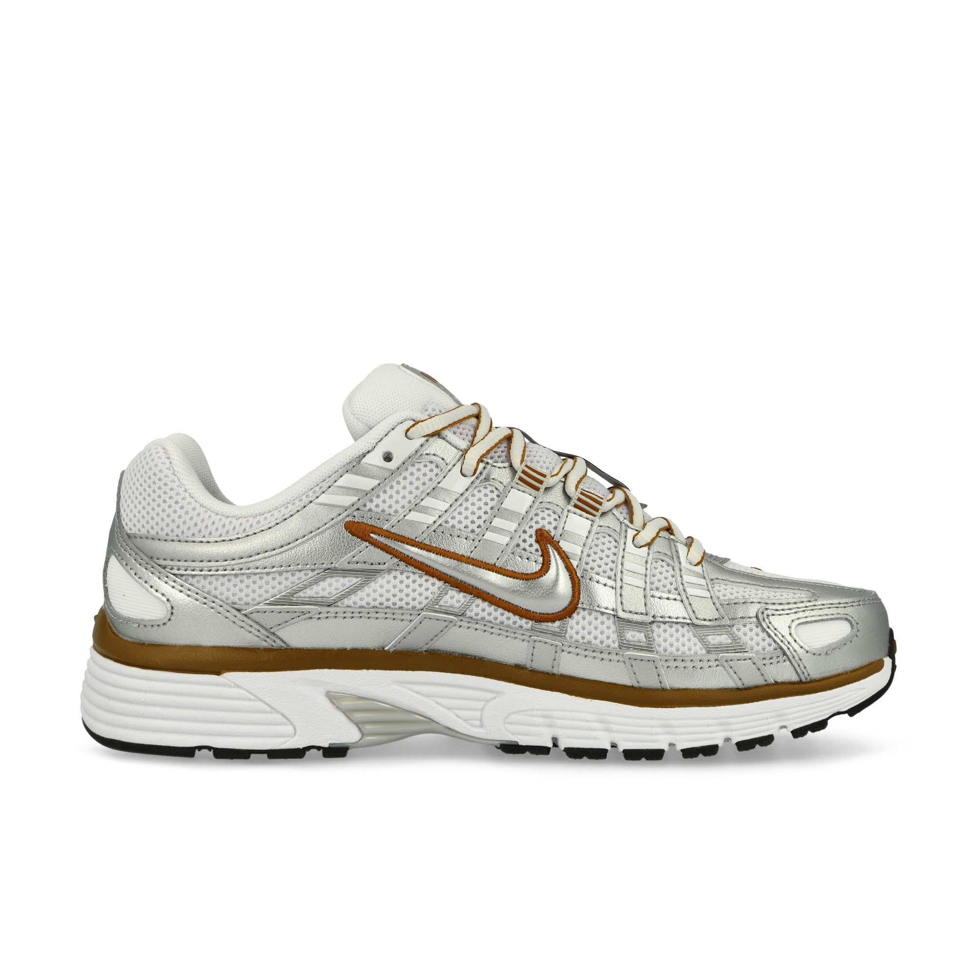 Nike W P-6000 White / Metallic Silver - Light British Tan Low Top Sneakers BV1021 109 Silhouette | Overkill