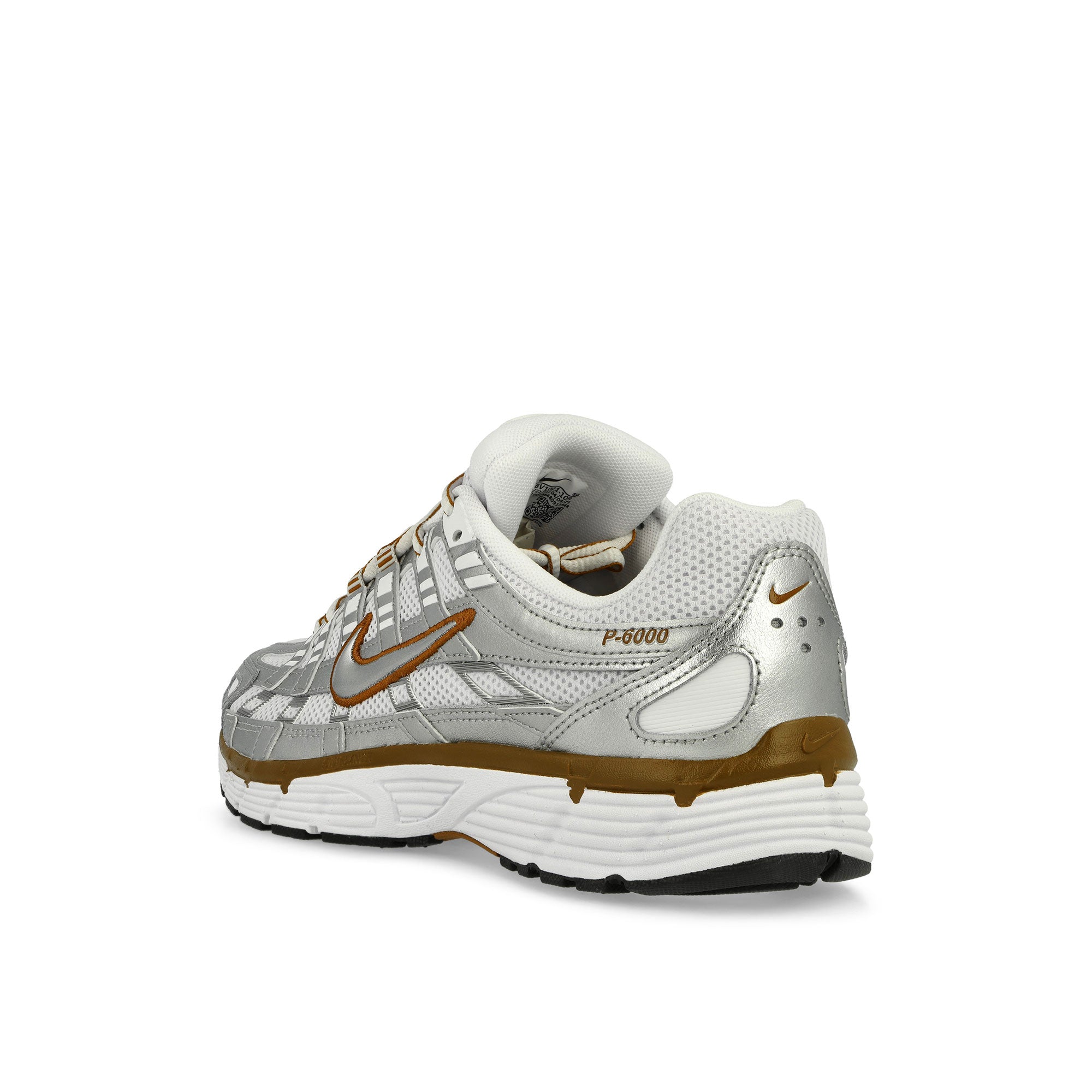 Nike W P-6000 White / Metallic Silver - Light British Tan Low Top Sneakers BV1021 109 Material | Overkill