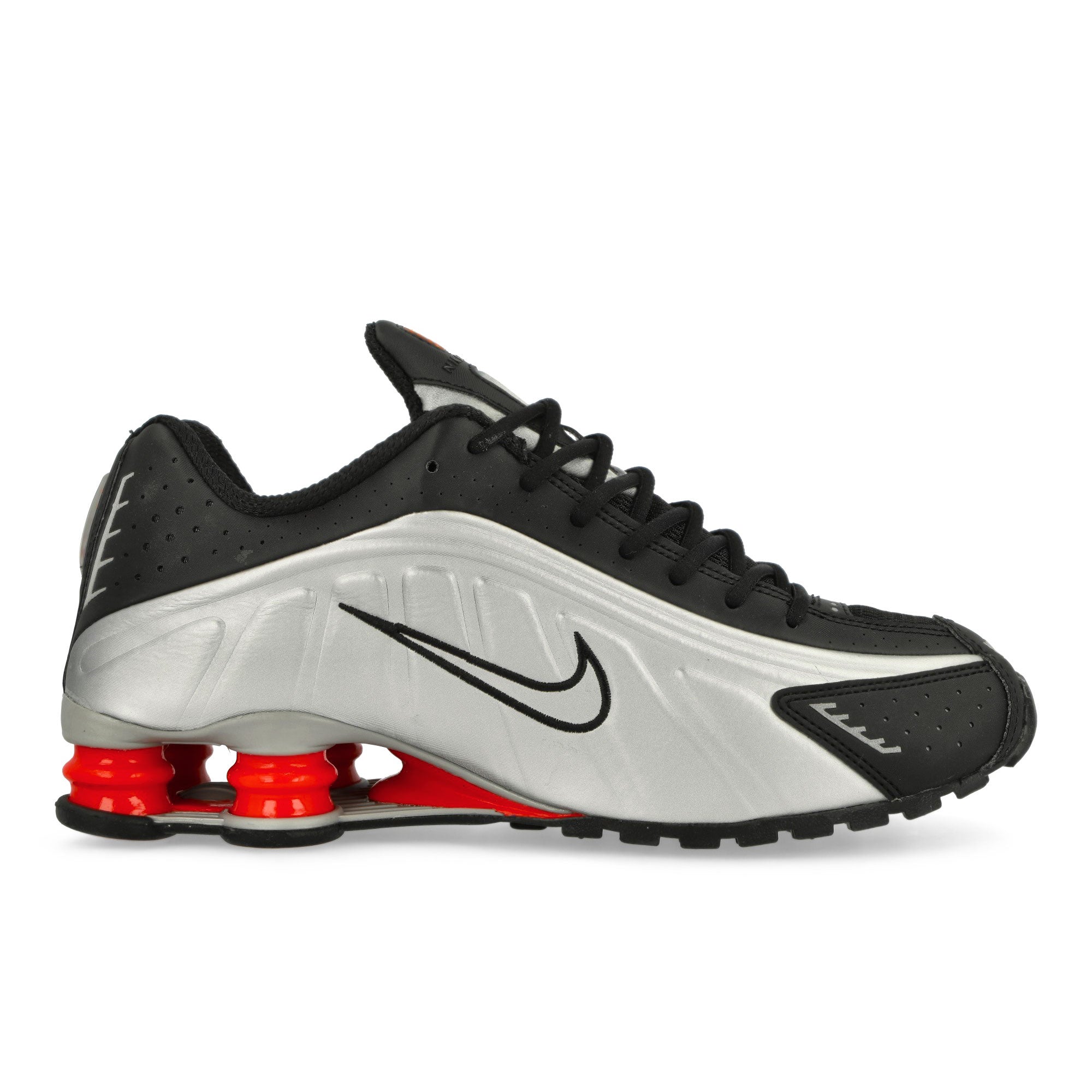 Nike Shox R4 Black / Metallic Sillver - Max Orange Low Top Sneakers Silhouette | Overkill