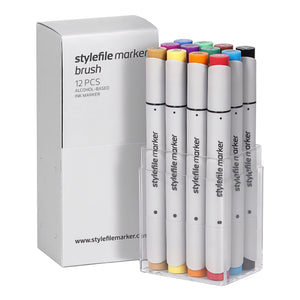 Stylefile Marker Brush 12er Main Set A Multicolored Marker SFSBR12MA | Overkill