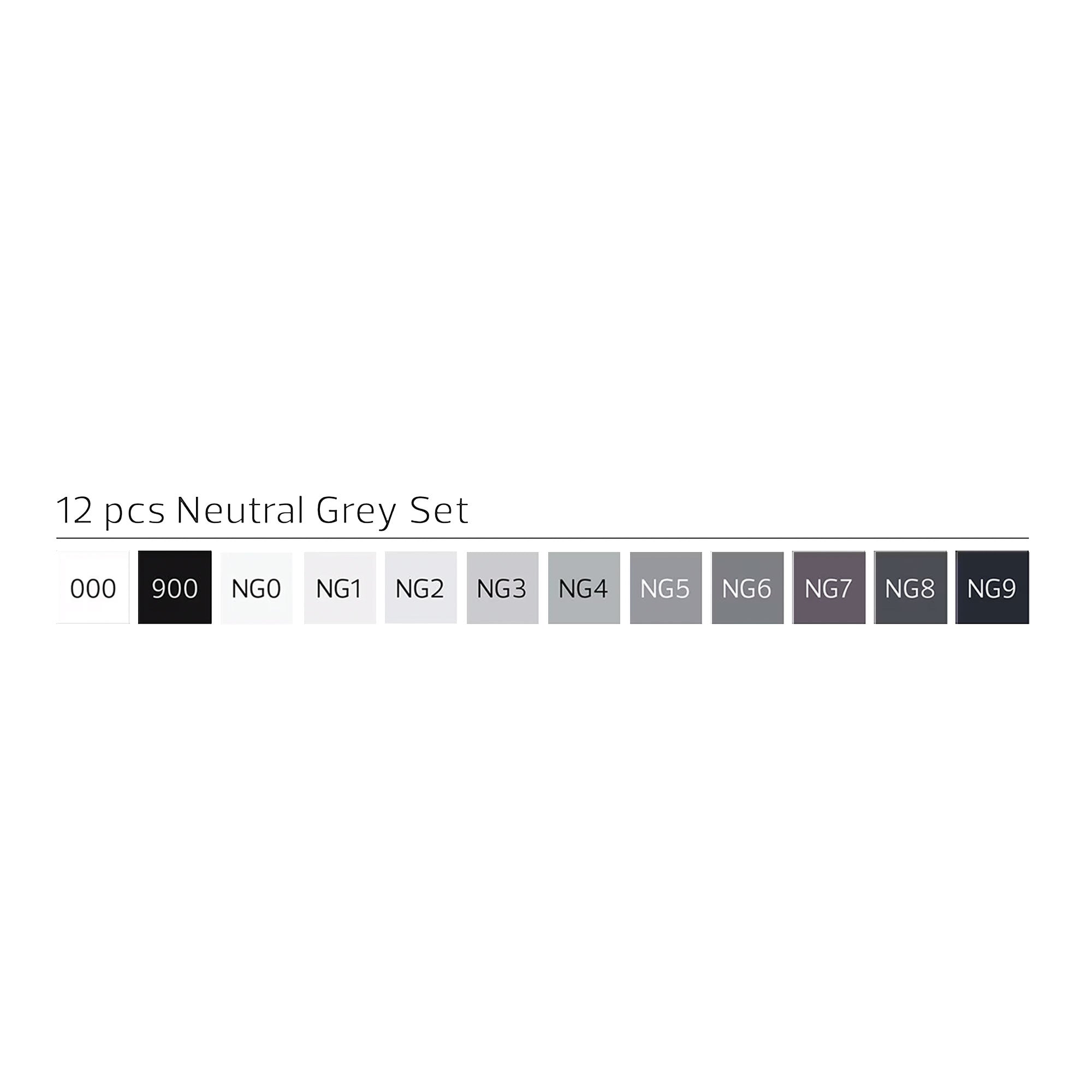 Stylefile Marker Brush 12er Grey Set Neutral Multicolored Marker Material | Overkill