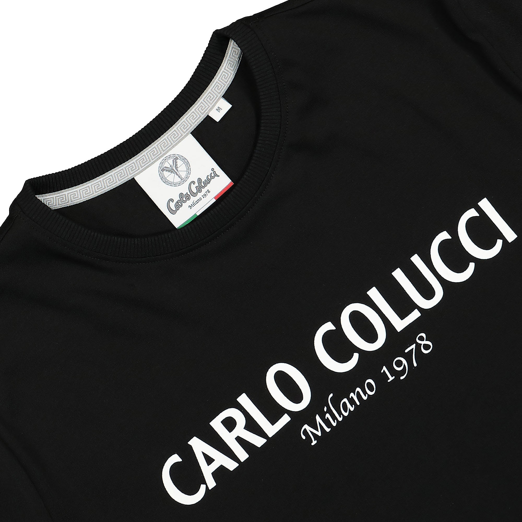 Carlo Colucci T-Shirt Black / White T-Shirts Close-up | Overkill
