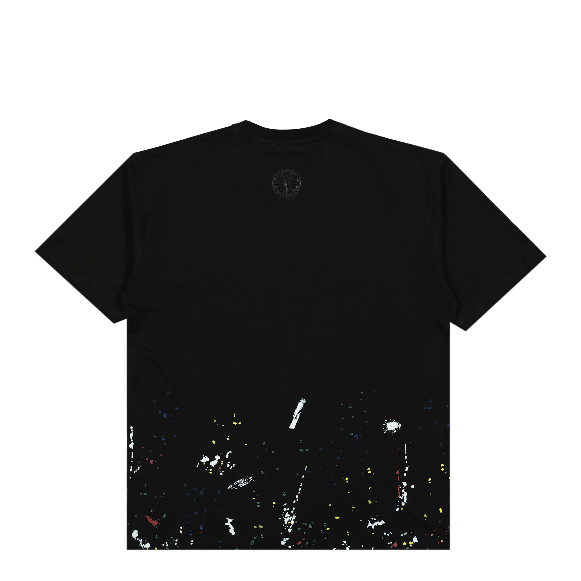 Carlo Colucci Paint Drop T-Shirt Black T-Shirts Close-up | Overkill