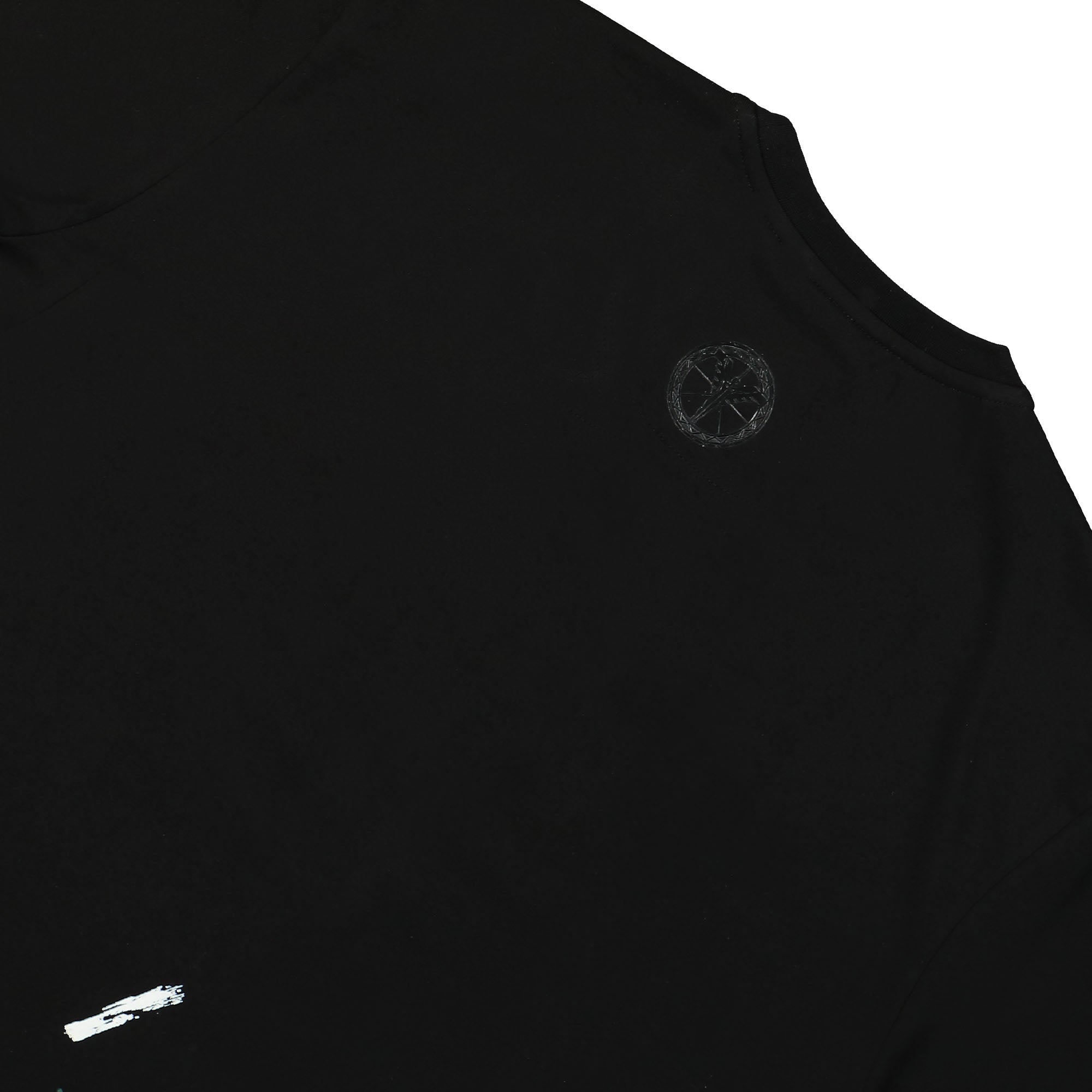 Carlo Colucci Paint Drop T-Shirt Black T-Shirts Detailfoto | Overkill