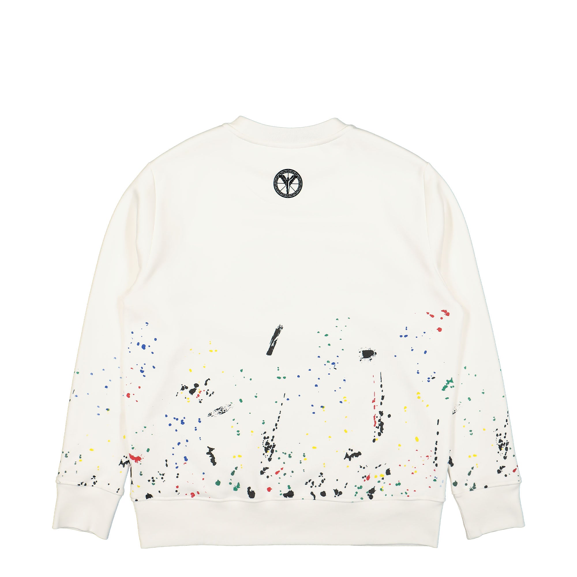 Carlo Colucci Paint Drop Sweatshirt White Sweatshirts Close-up | Overkill