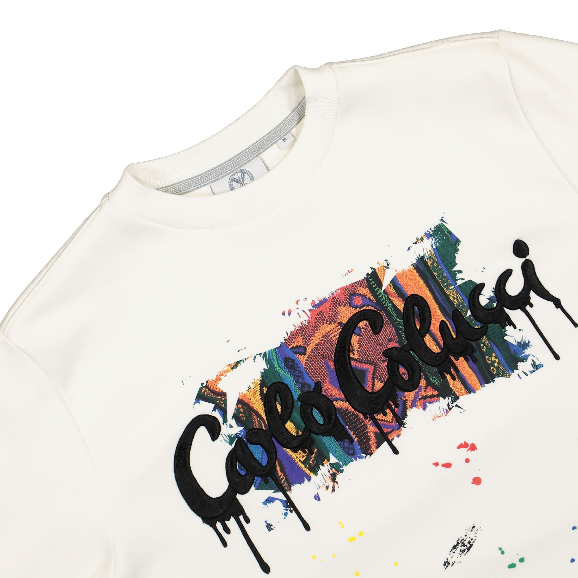 Carlo Colucci Paint Drop Sweatshirt White Sweatshirts Material | Overkill