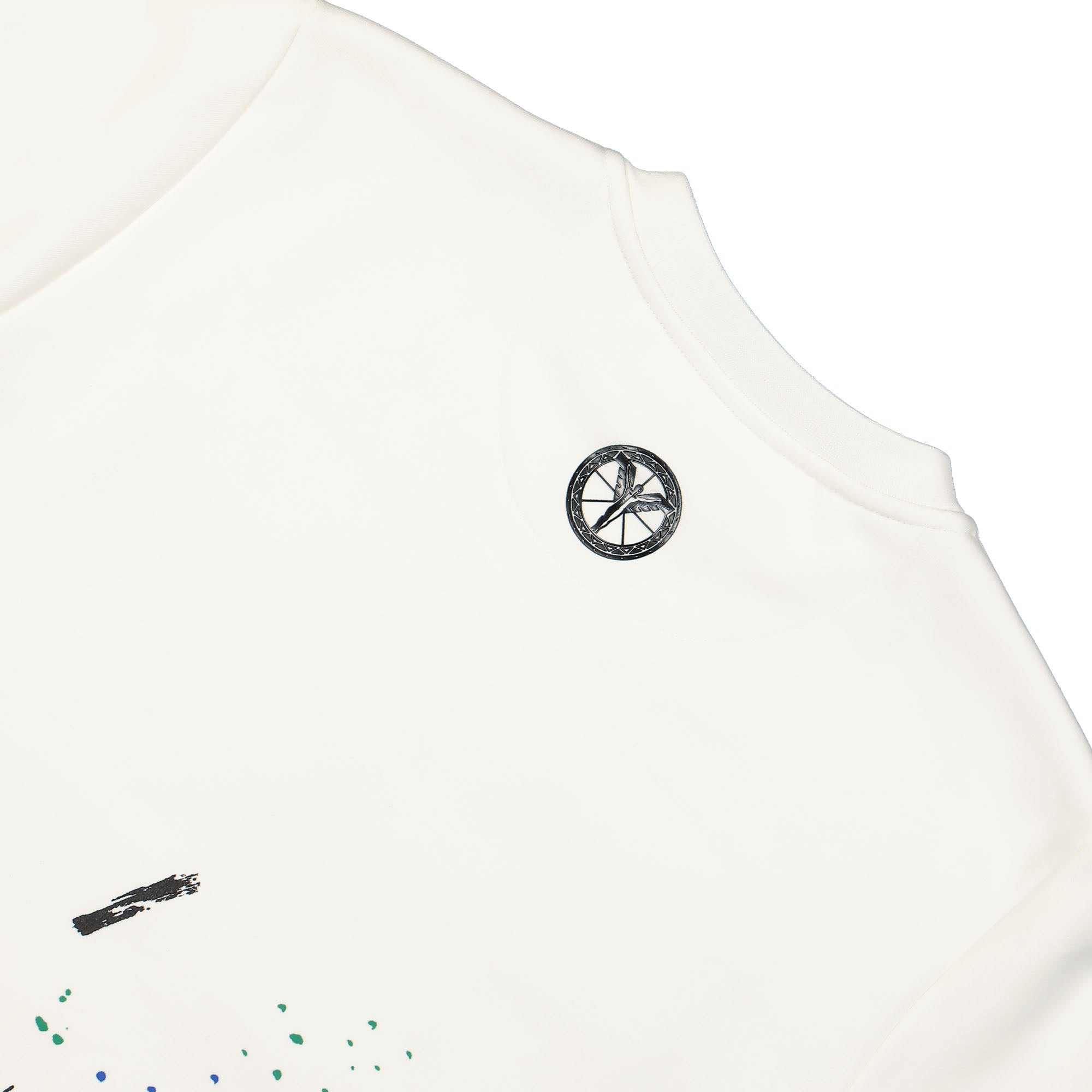 Carlo Colucci Paint Drop Sweatshirt White Sweatshirts Detailfoto | Overkill