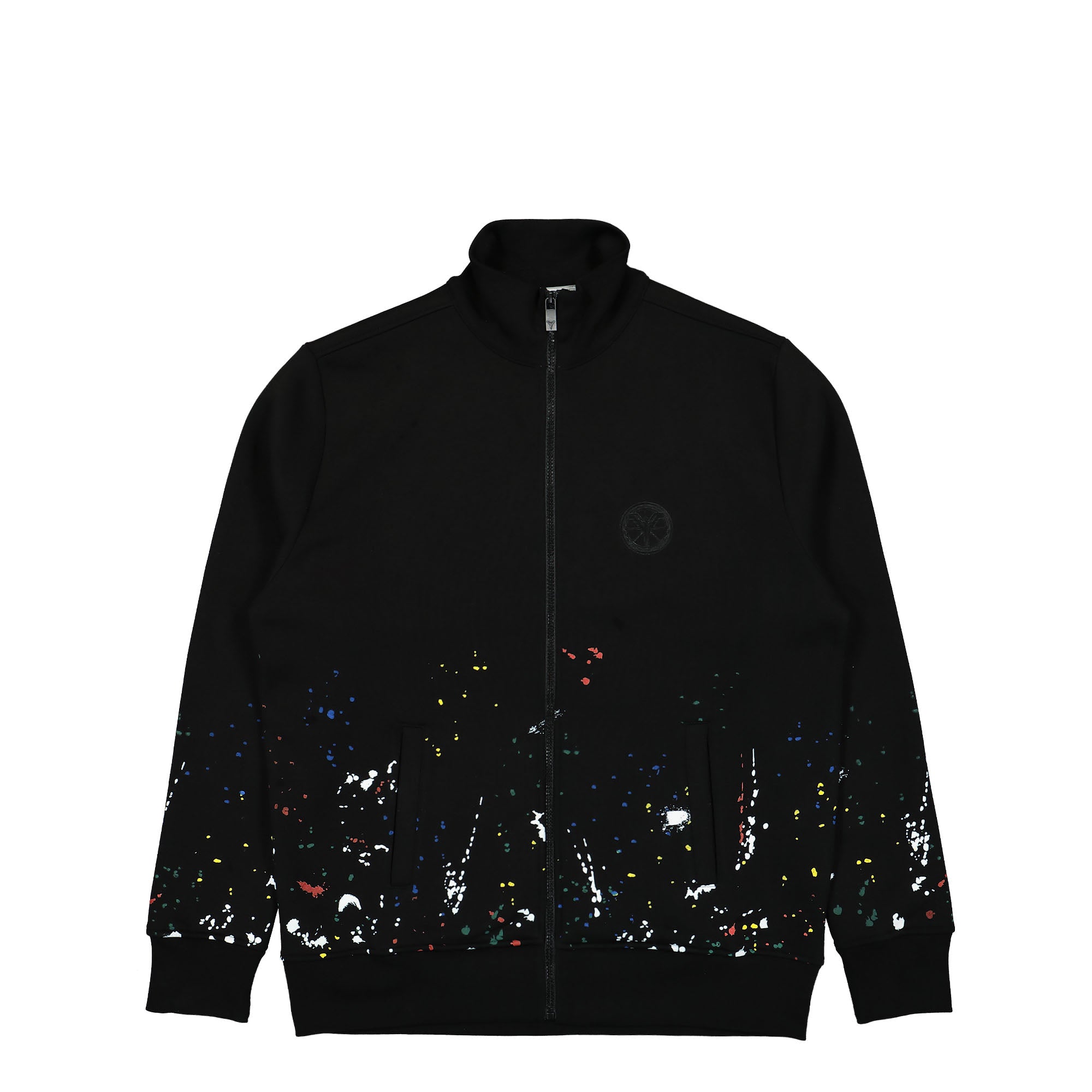 Carlo Colucci Paint Drop Sweat Jacket Black Track Jackets C7407-20 | Overkill