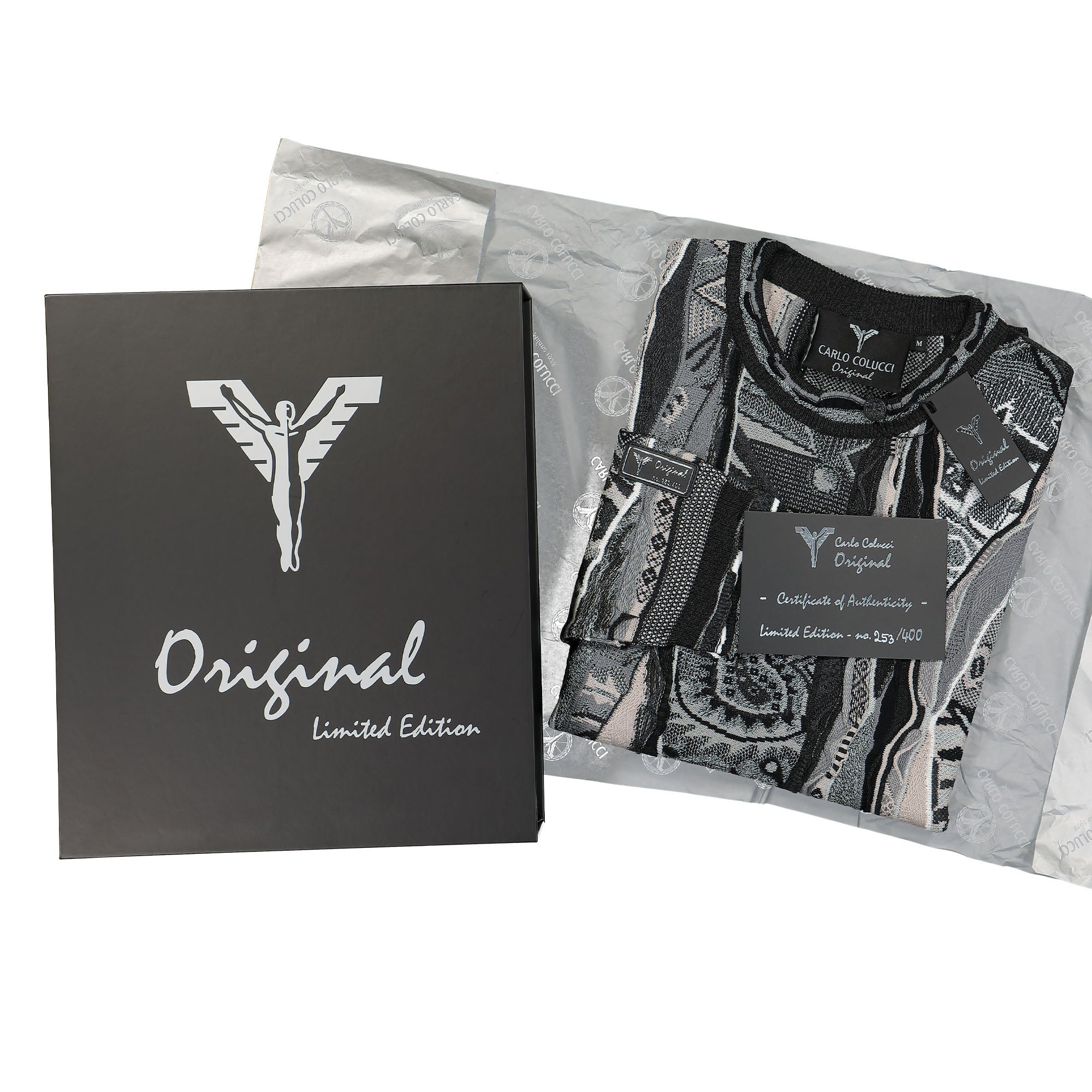 Carlo Colucci Original Pullover Anthracite Sweatshirts Close-up | Overkill