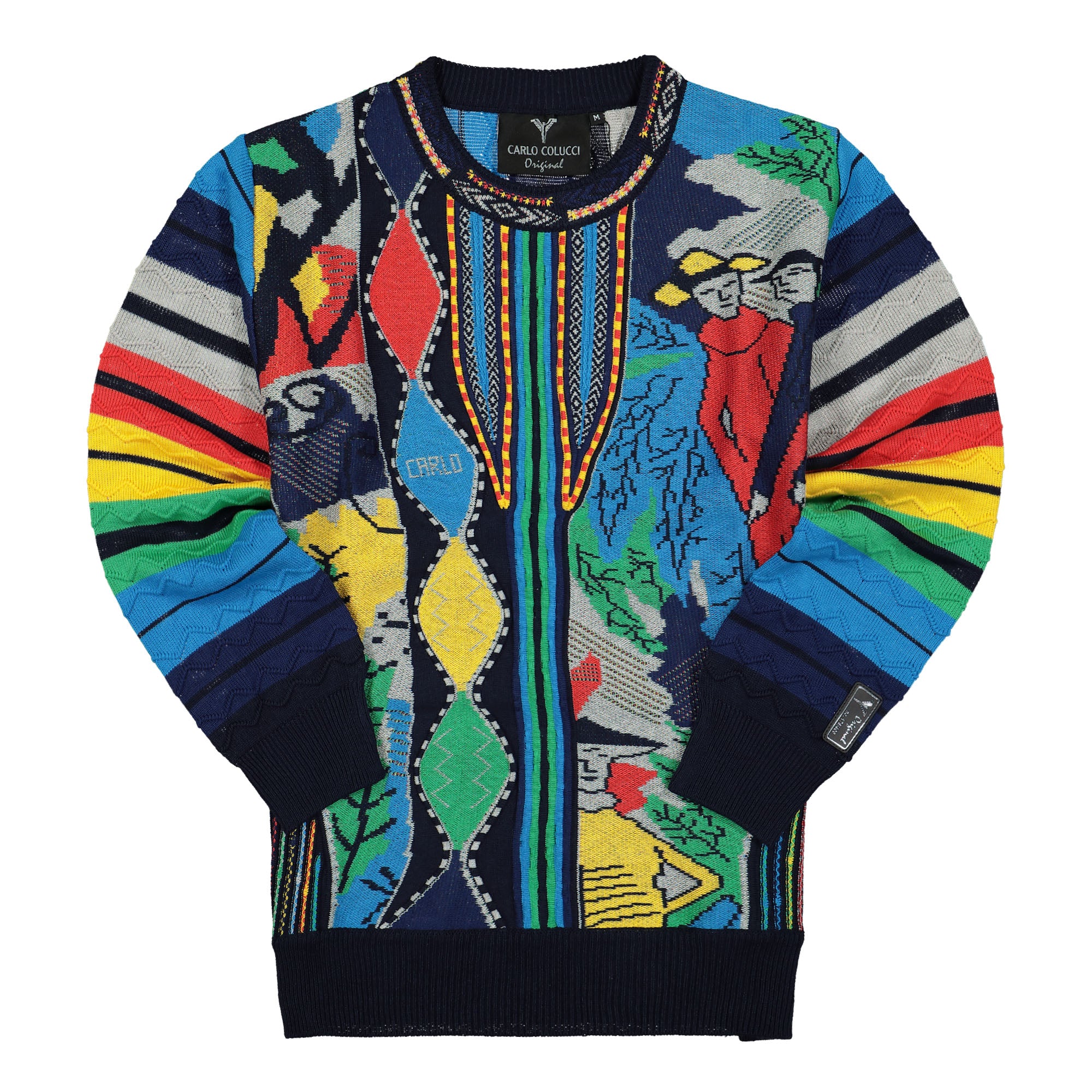 Carlo Colucci Original Pullover Navy Sweatshirts C11602 101 | Overkill