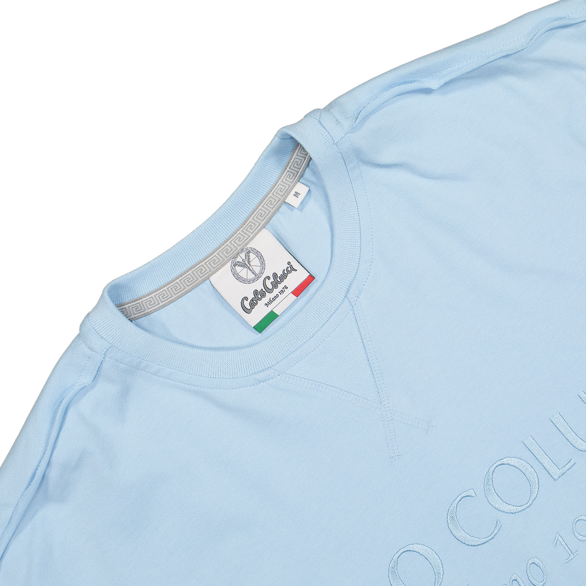 Carlo Colucci Oversize T-Shirt Blue T-Shirts Close-up | Overkill