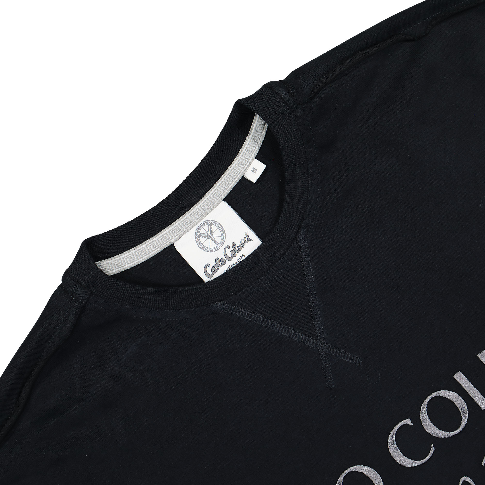 Carlo Colucci Oversize T-Shirt Black T-Shirts Close-up | Overkill
