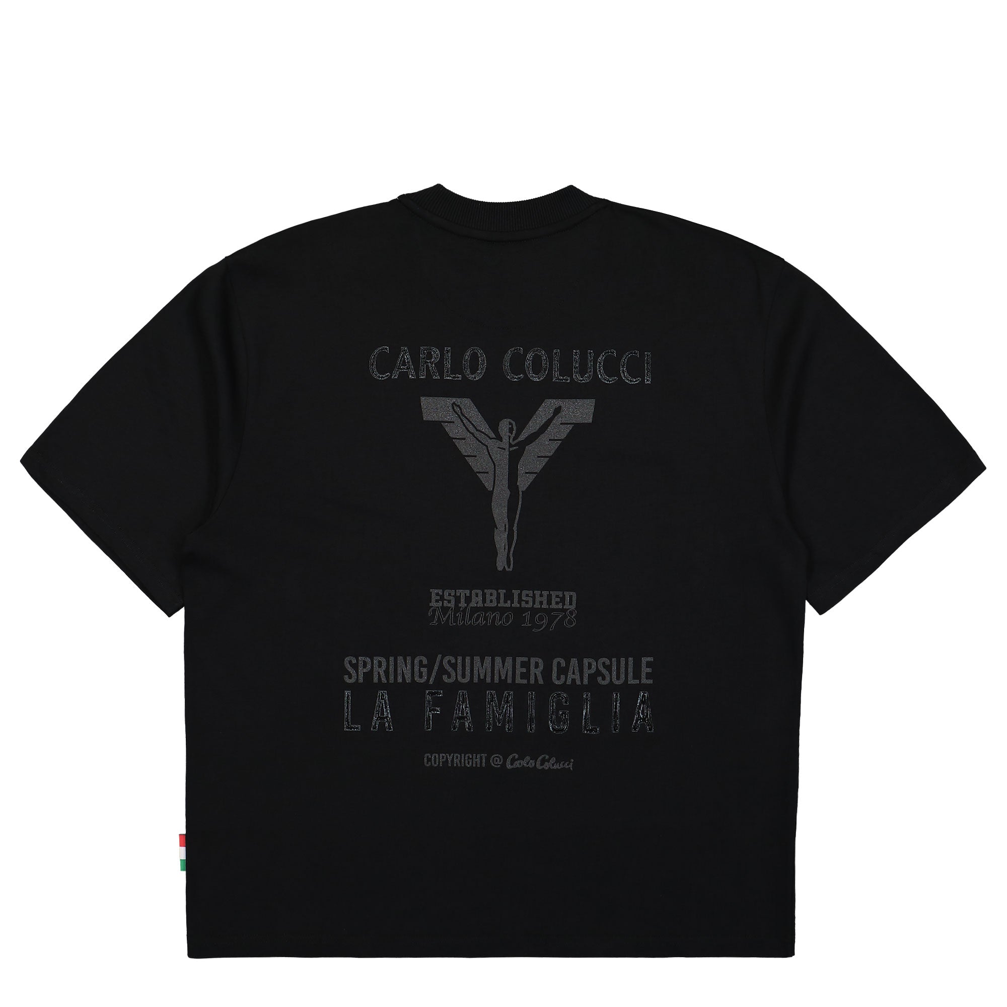 Carlo Colucci Oversized T-Shirt Black T-Shirts Close-up | Overkill