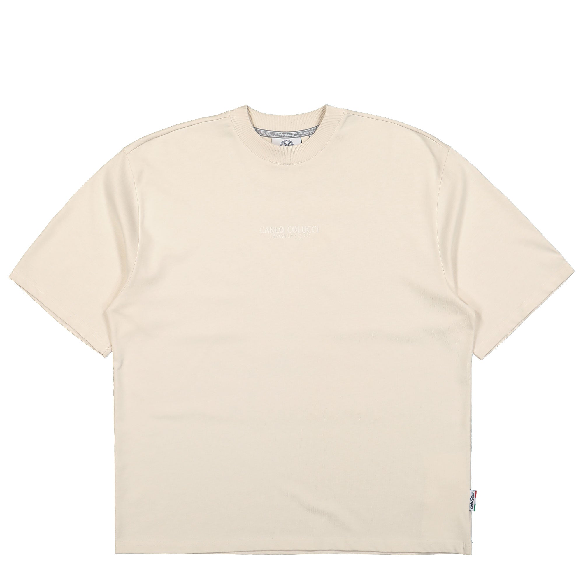 Carlo Colucci Oversized T-Shirt Beige T-Shirts C3457 56 | Overkill
