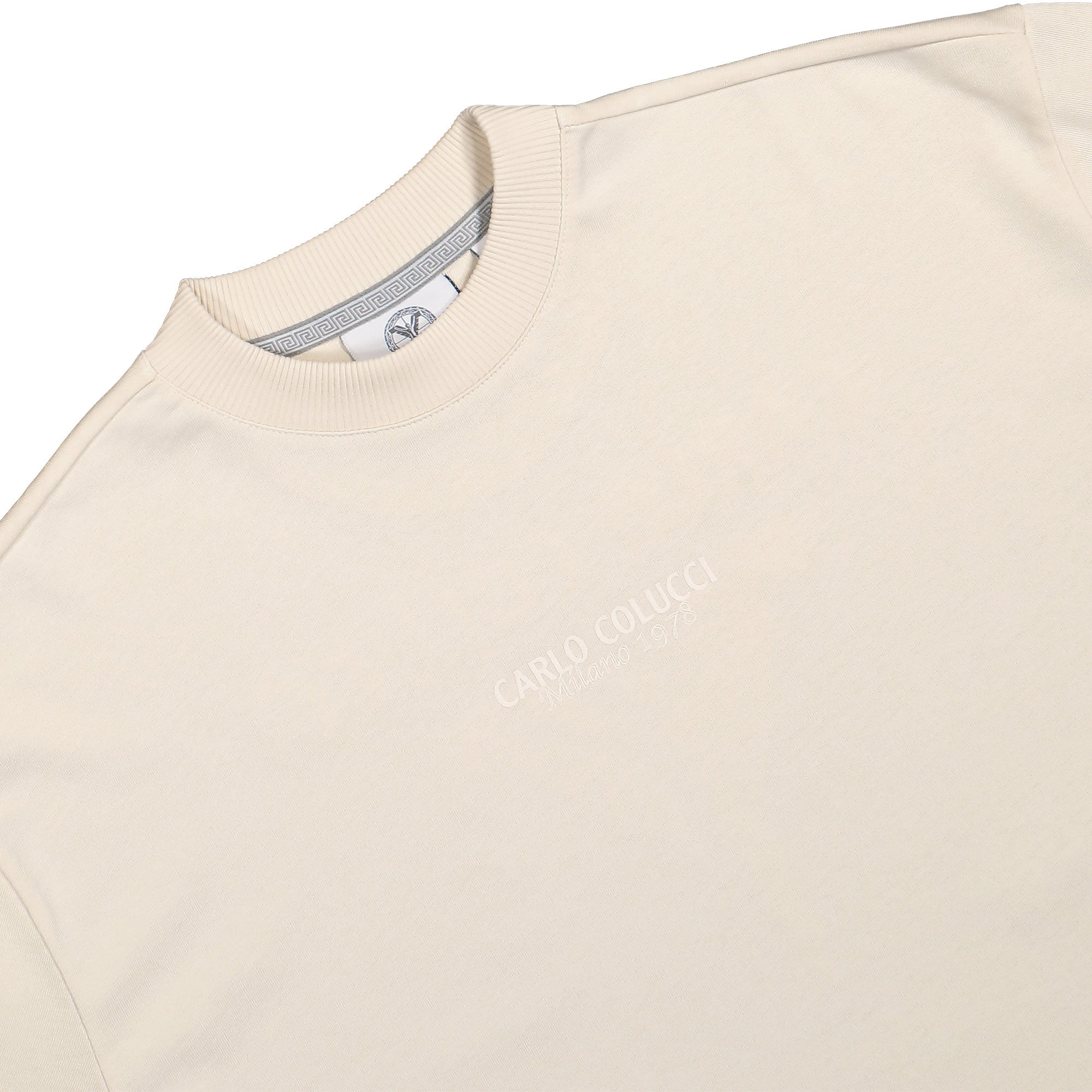 Carlo Colucci Oversized T-Shirt Beige T-Shirts Material | Overkill