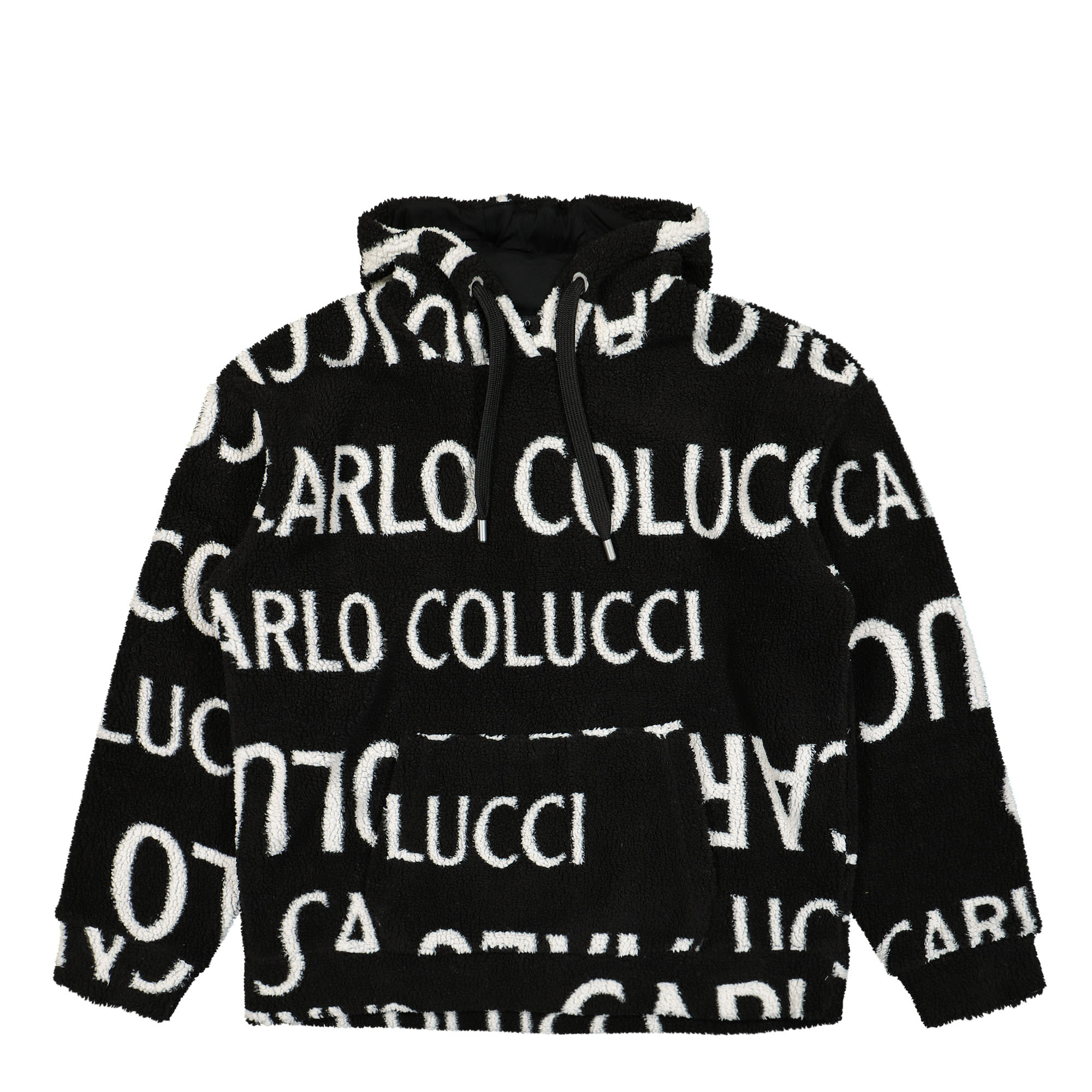 Carlo Colucci Teddy Hoodie Black / White Hoodies C4721 201 | Overkill