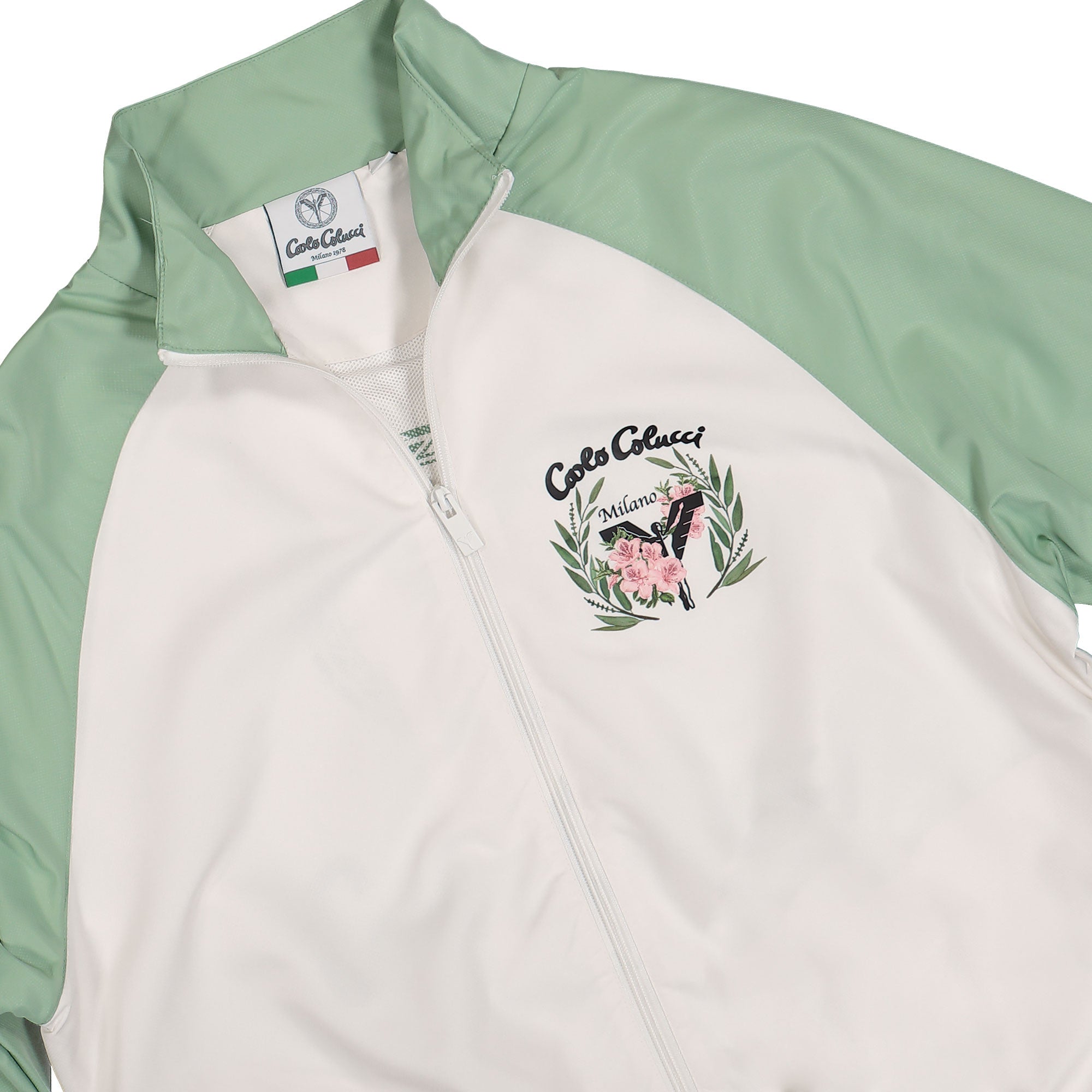 Carlo Colucci Tracksuit Jacket White Track Jackets Close-up | Overkill