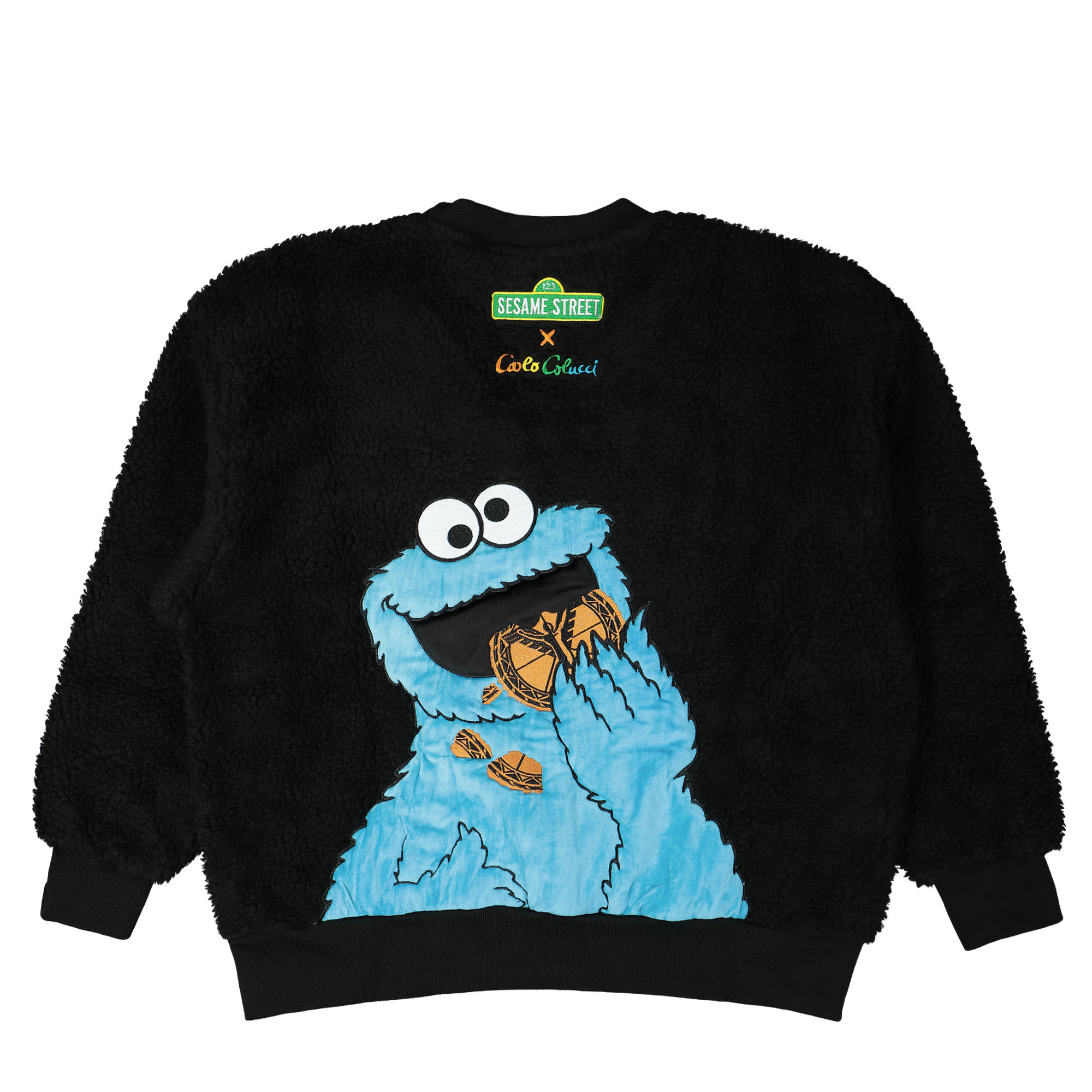 Carlo Colucci Teddy R/N Sweater Black Sweatshirts Close-up | Overkill