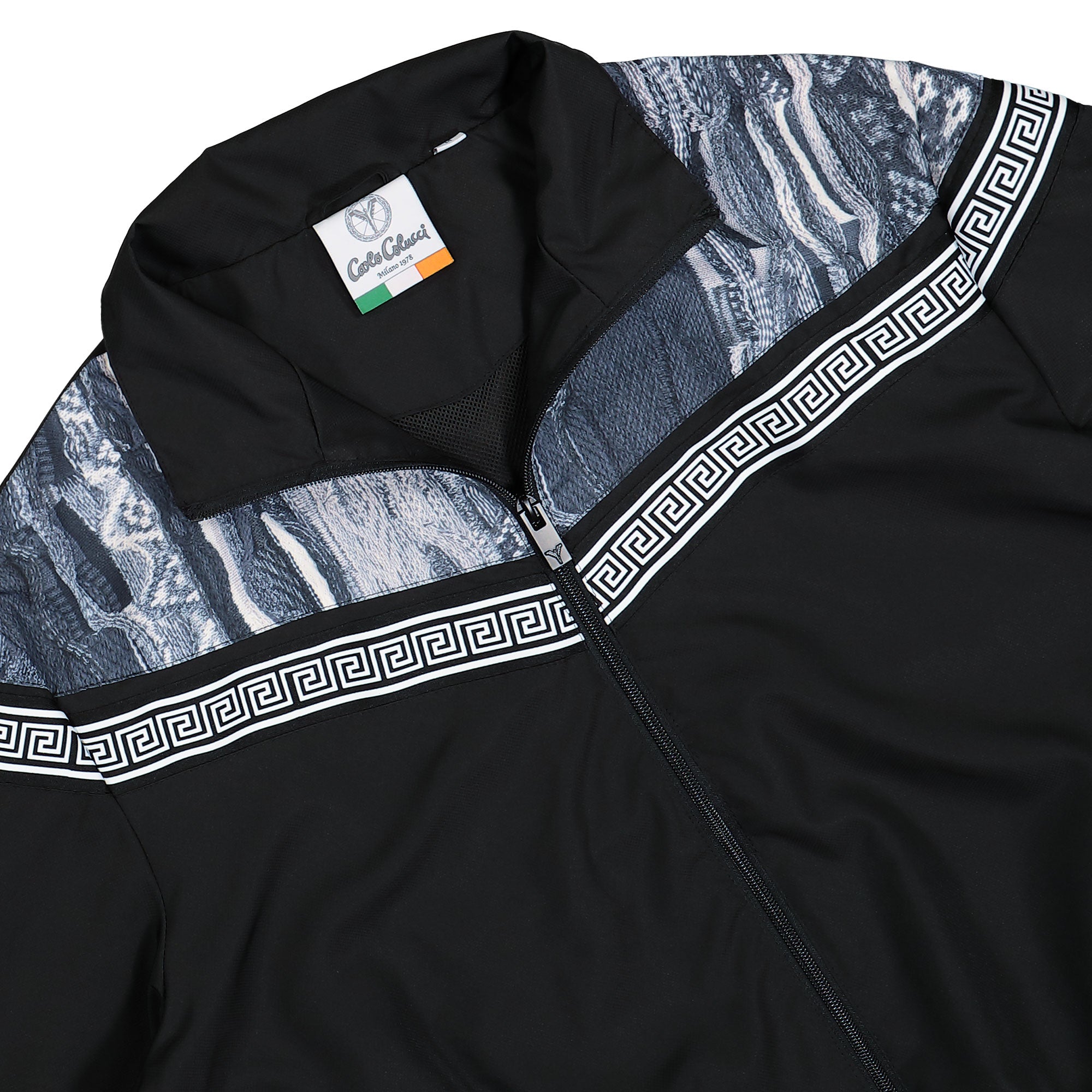 Carlo Colucci Tracksuit Jacket Black Track Jackets Material | Overkill