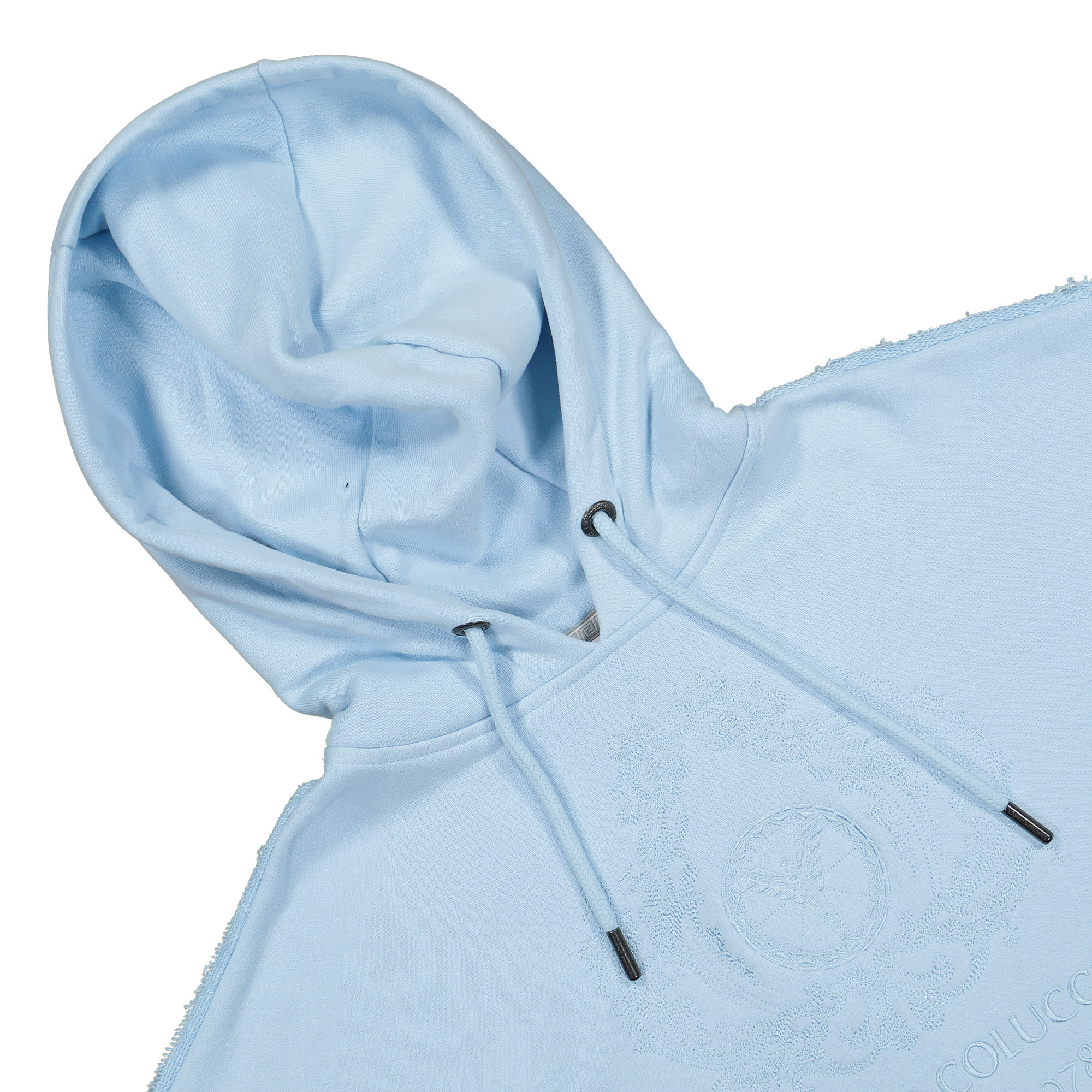 Carlo Colucci Oversize Hoodie Blue Hoodies Close-up | Overkill