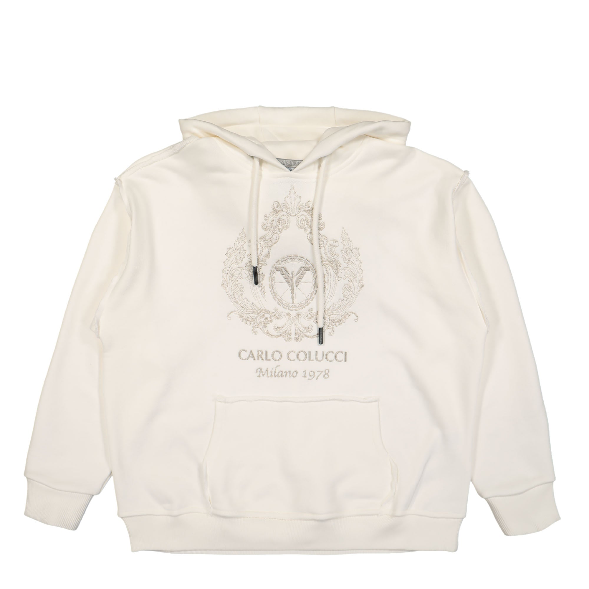 Carlo Colucci Oversize Hoodie White Hoodies C5739 59 | Overkill