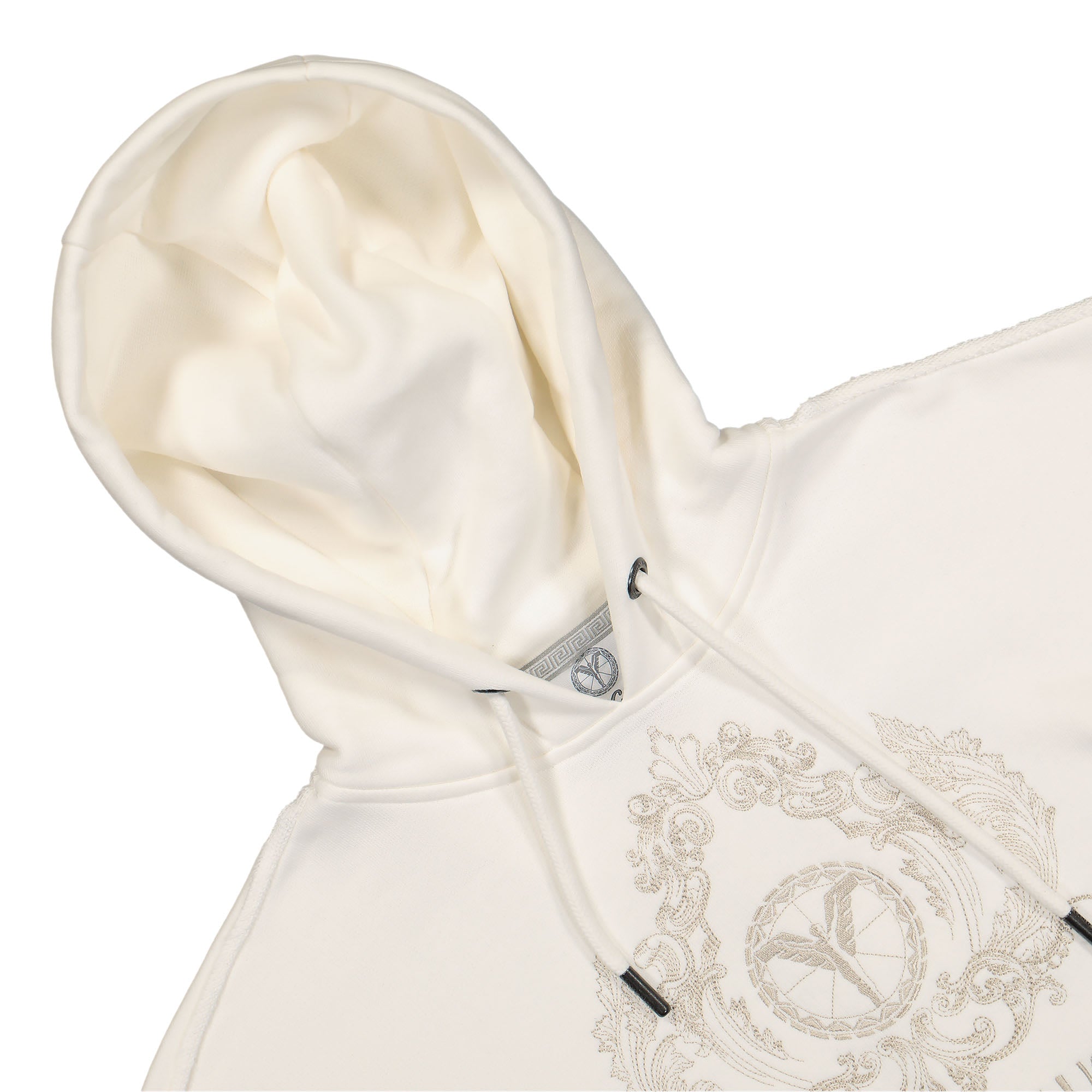 Carlo Colucci Oversize Hoodie White Hoodies Close-up | Overkill