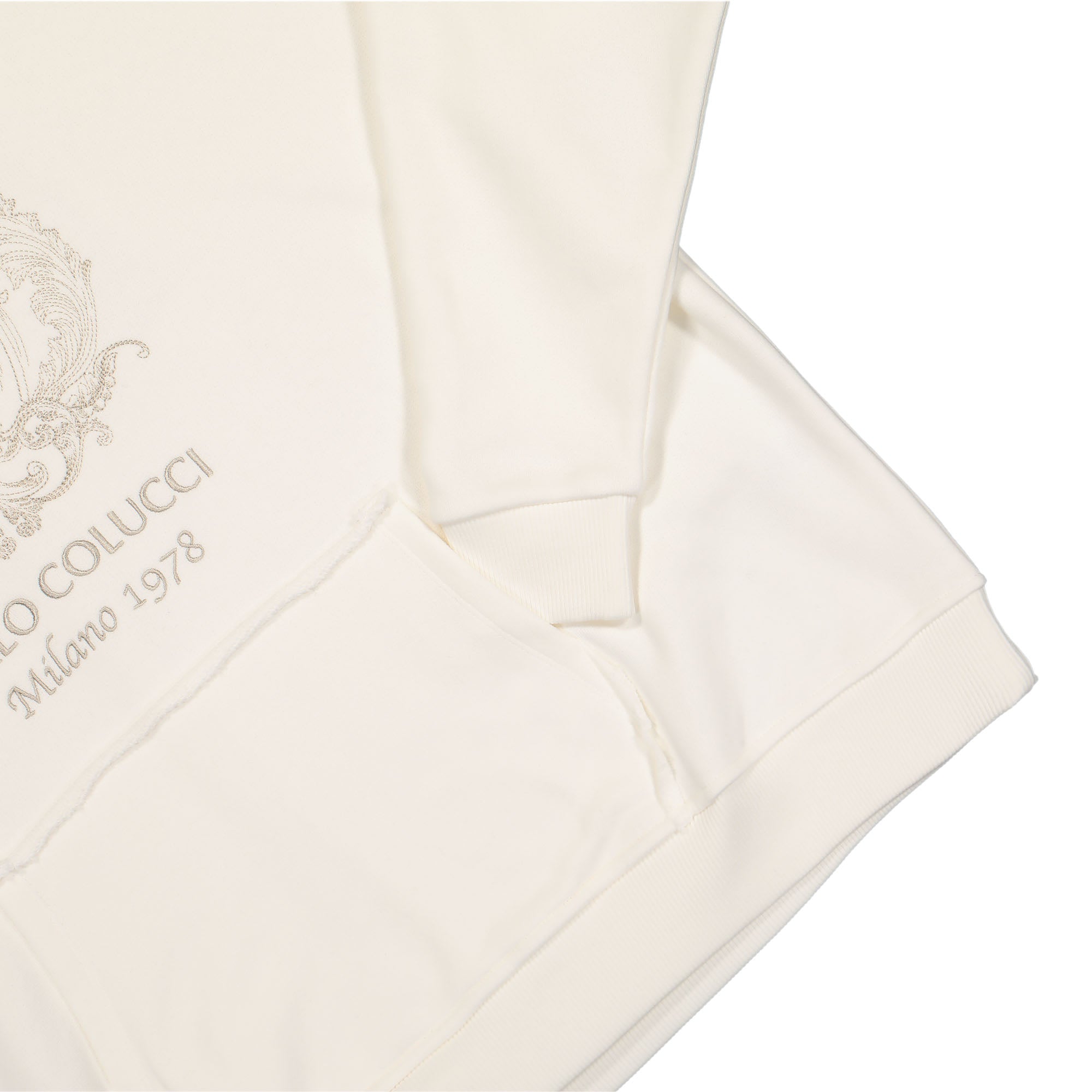 Carlo Colucci Oversize Hoodie White Hoodies Detailfoto | Overkill