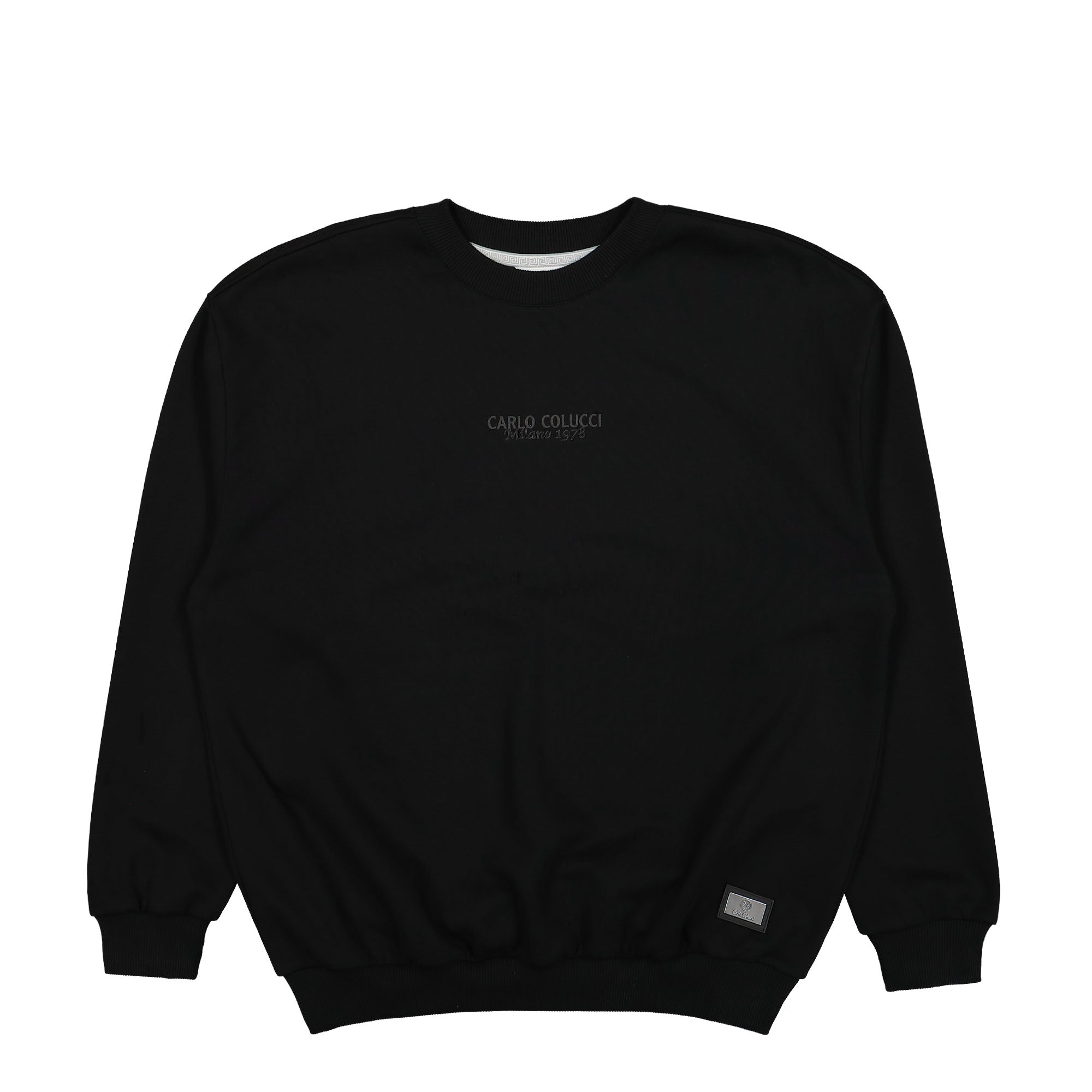 Carlo Colucci Basic Line Sweatshirt Black Sweatshirts C5758-20 | Overkill