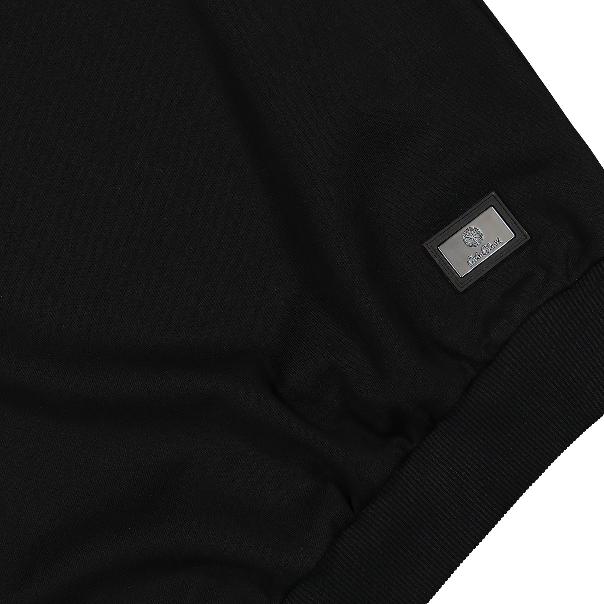 Carlo Colucci Basic Line Sweatshirt Black Sweatshirts Detailfoto | Overkill