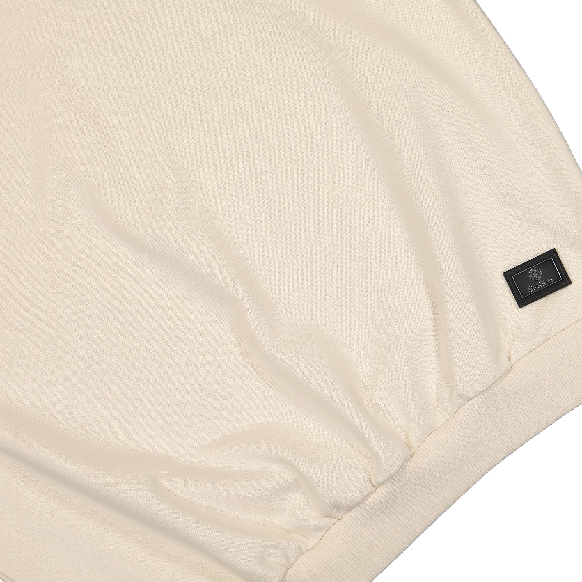 Carlo Colucci Basic Line Sweatshirt Beige Sweatshirts Detailfoto | Overkill