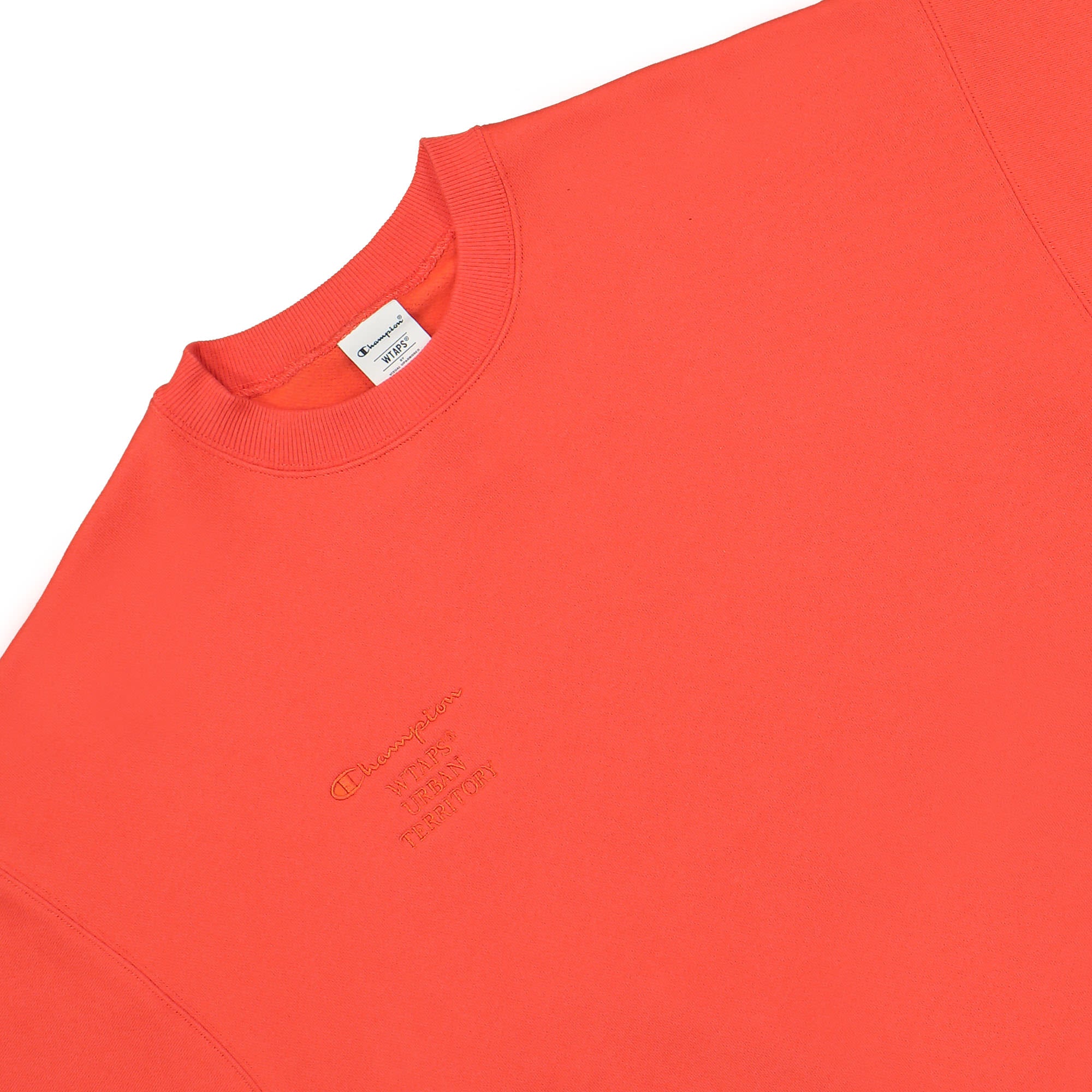 Champion Acadamy Crewneck Sweatshirt Orange Sweatshirts Close-up | Overkill